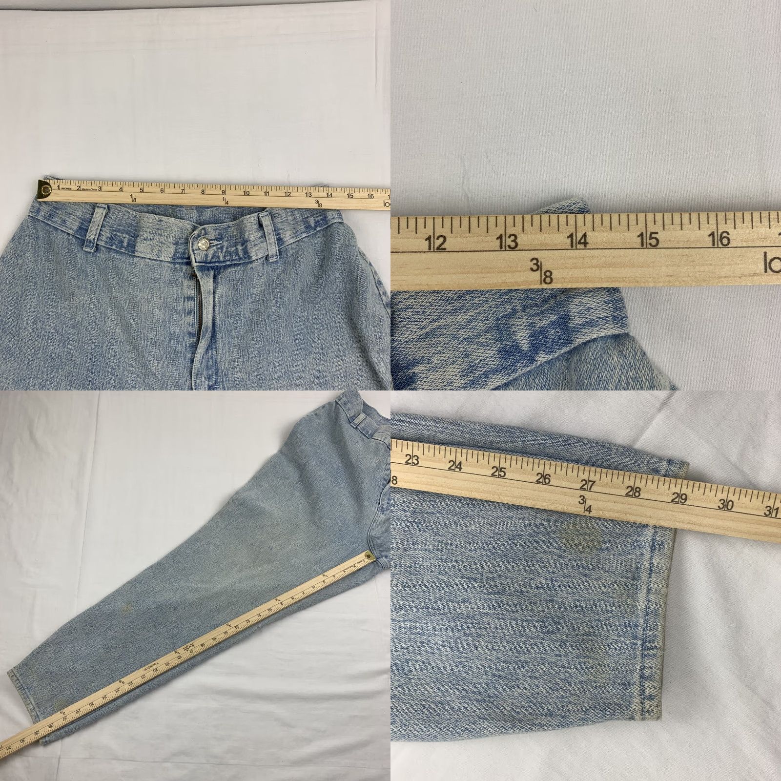 Vintage VINTAGE No Boundaries Jeans Womens 16 Blue Worn Thrashed Faded Y2K 90s VTG - Straight, Pockets, Zip, Button, Regular - 90s American Era Women’s Jeans Size 38" / US 16 / IT 52 - 8 Thumbnail