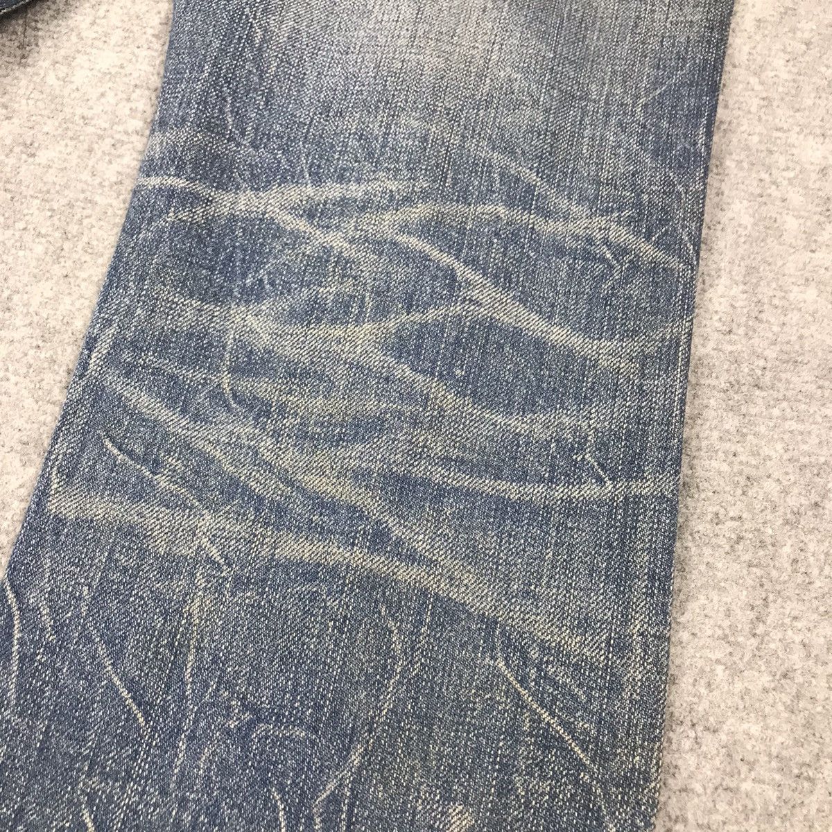 Japanese Brand RIPPED DISTRESSED EDWIN BLUE TRIP DENIM PANTS 145 Size US 28 / EU 44 - 11 Thumbnail