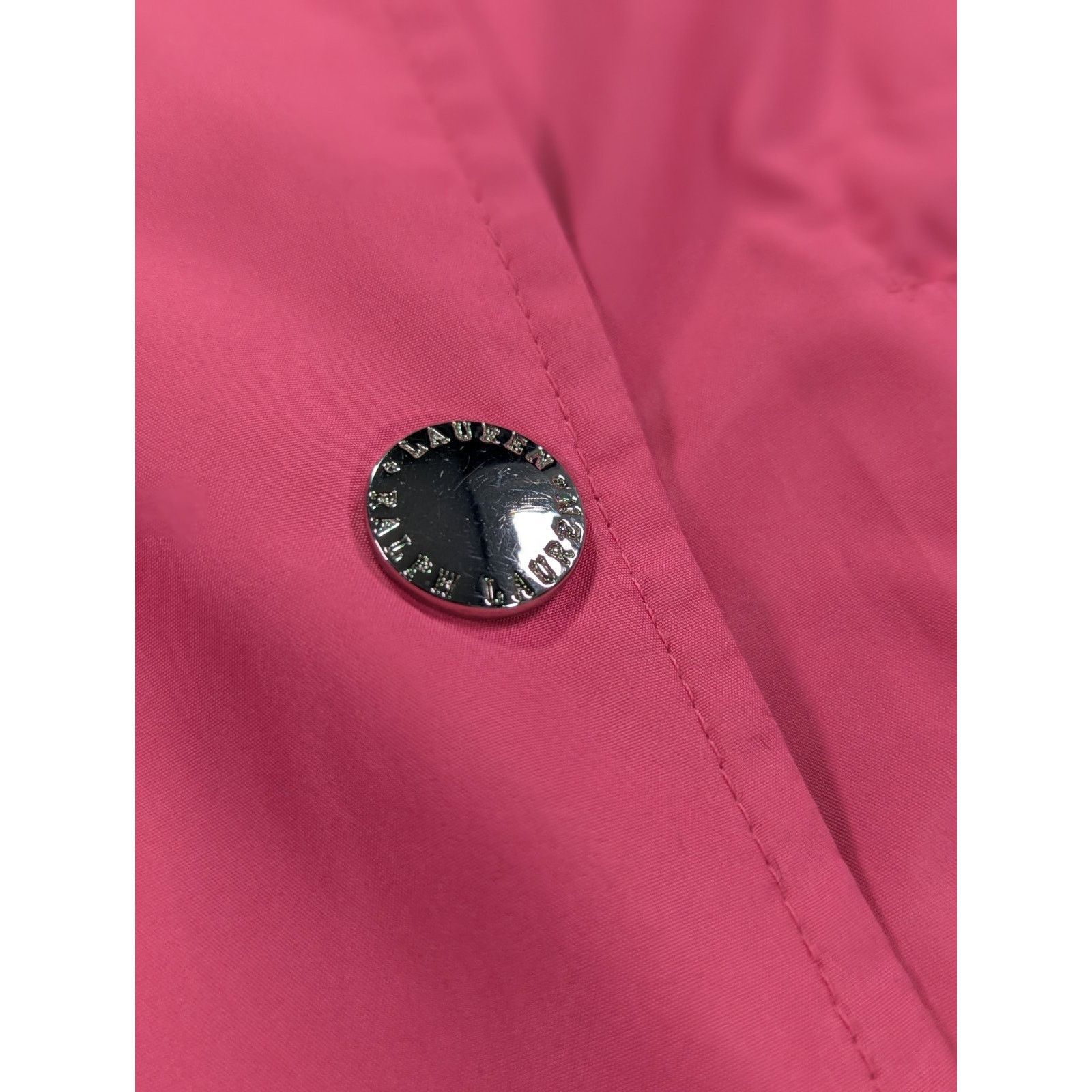 Lauren Ralph Lauren Size S Petite Pink Windbreaker Dual Zip w/Snap Overlay Lined Size S / US 4 / IT 40 - 5 Thumbnail