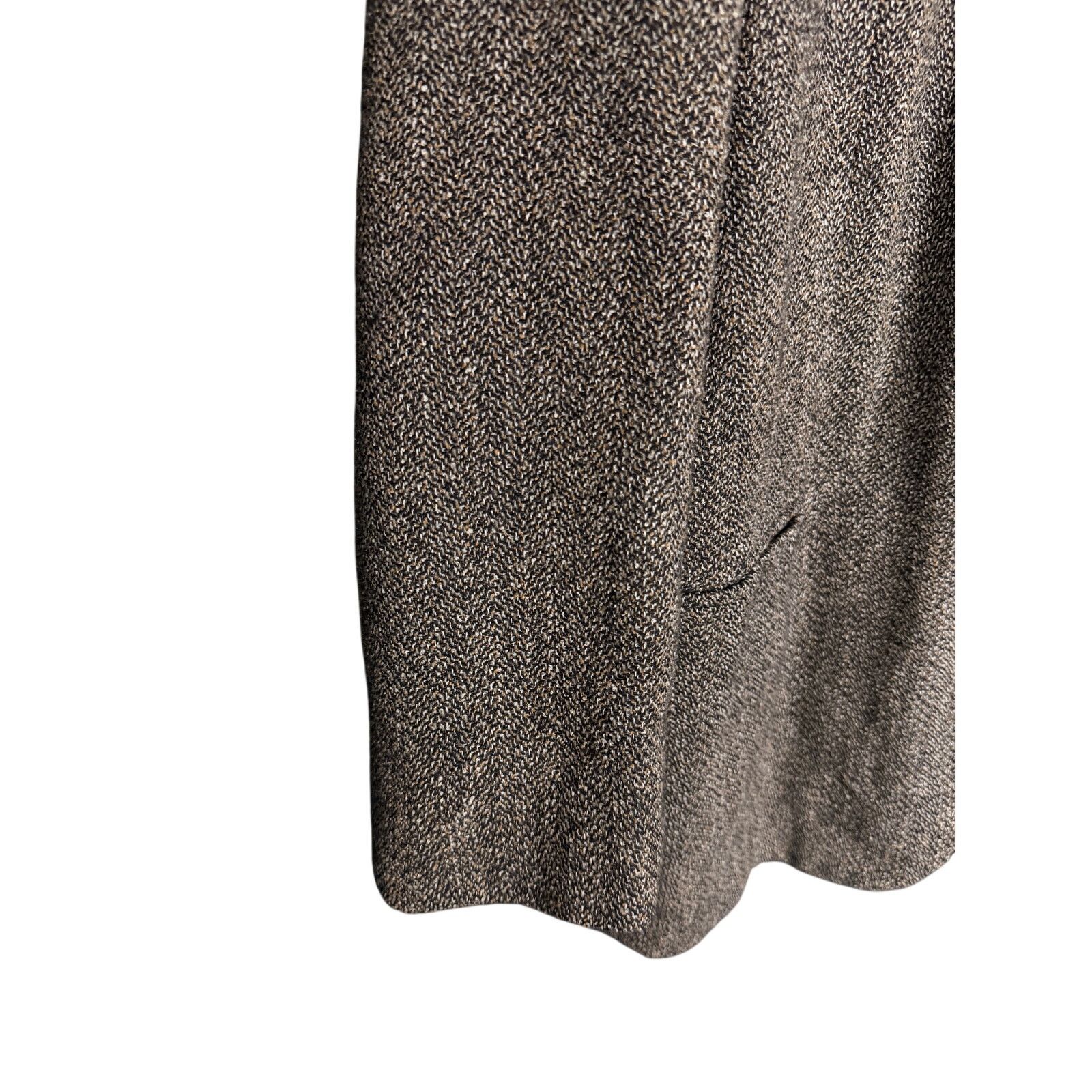 Structure VTG Structure Le Collezioni Men's Brown Tweed Wool Blazer Size 46R - 3 Thumbnail