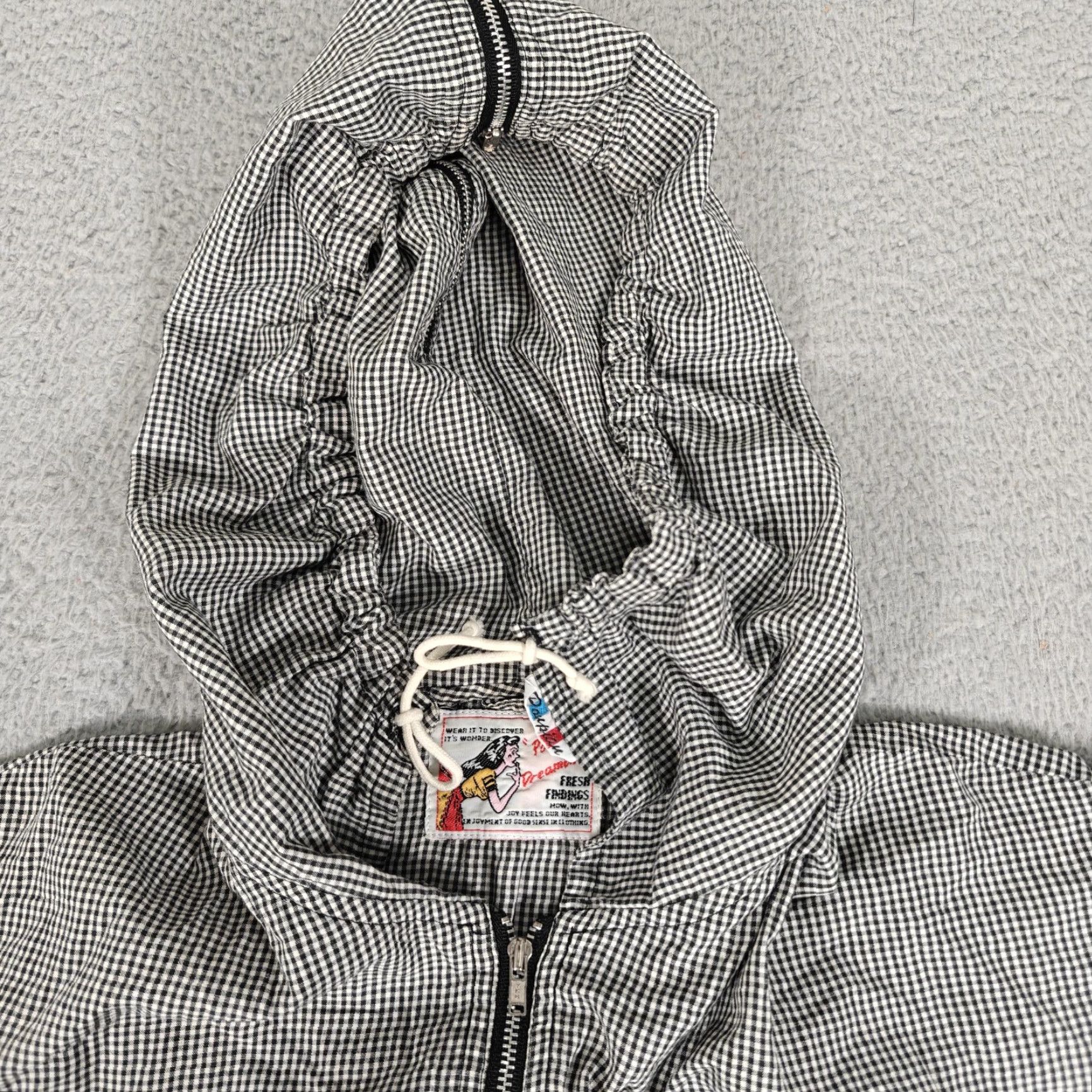 Etro Ponpian Jacket Mens Medium Black White Gingham Hooded Full Zip Patch Retro Style Jacket Size US M / EU 48-50 / 2 - 4 Thumbnail