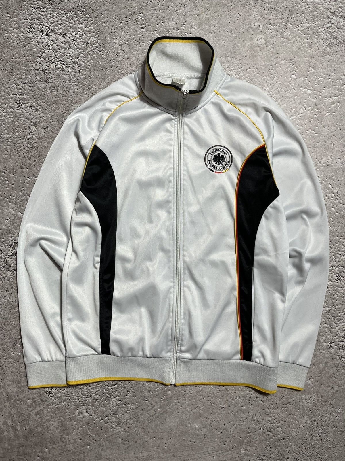 Vintage Vintage 90s Germany Soccer Zip Up Sweatshirt Jacket Size US M / EU 48-50 / 2 - 1 Thumbnail