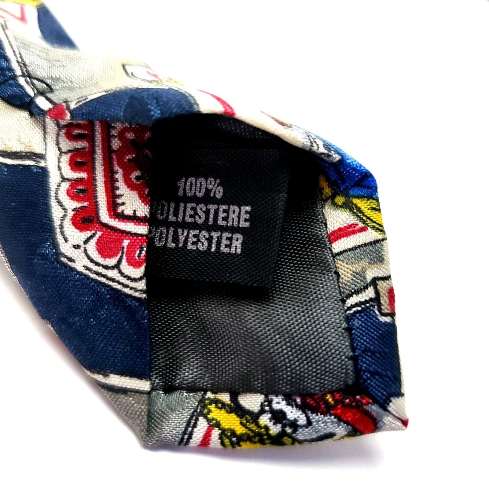 Mickey Unlimited Mickey Unlimited Multi Colored Goofy Polyester Tie Woven Geo Size ONE SIZE - 6 Thumbnail