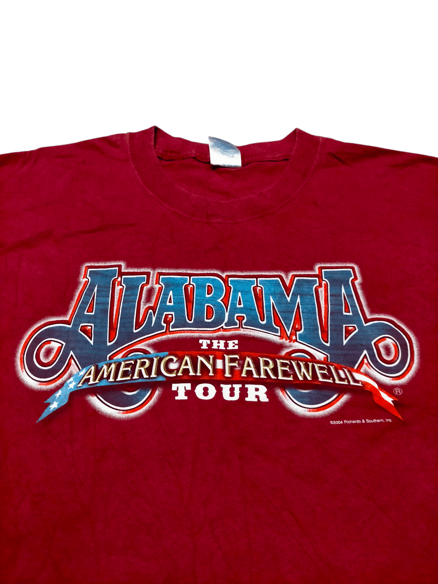 Band Tees × Vintage Vintage 2004 Alabama Band tees tour Red tee Size US XL / EU 56 / 4 - 2 Thumbnail