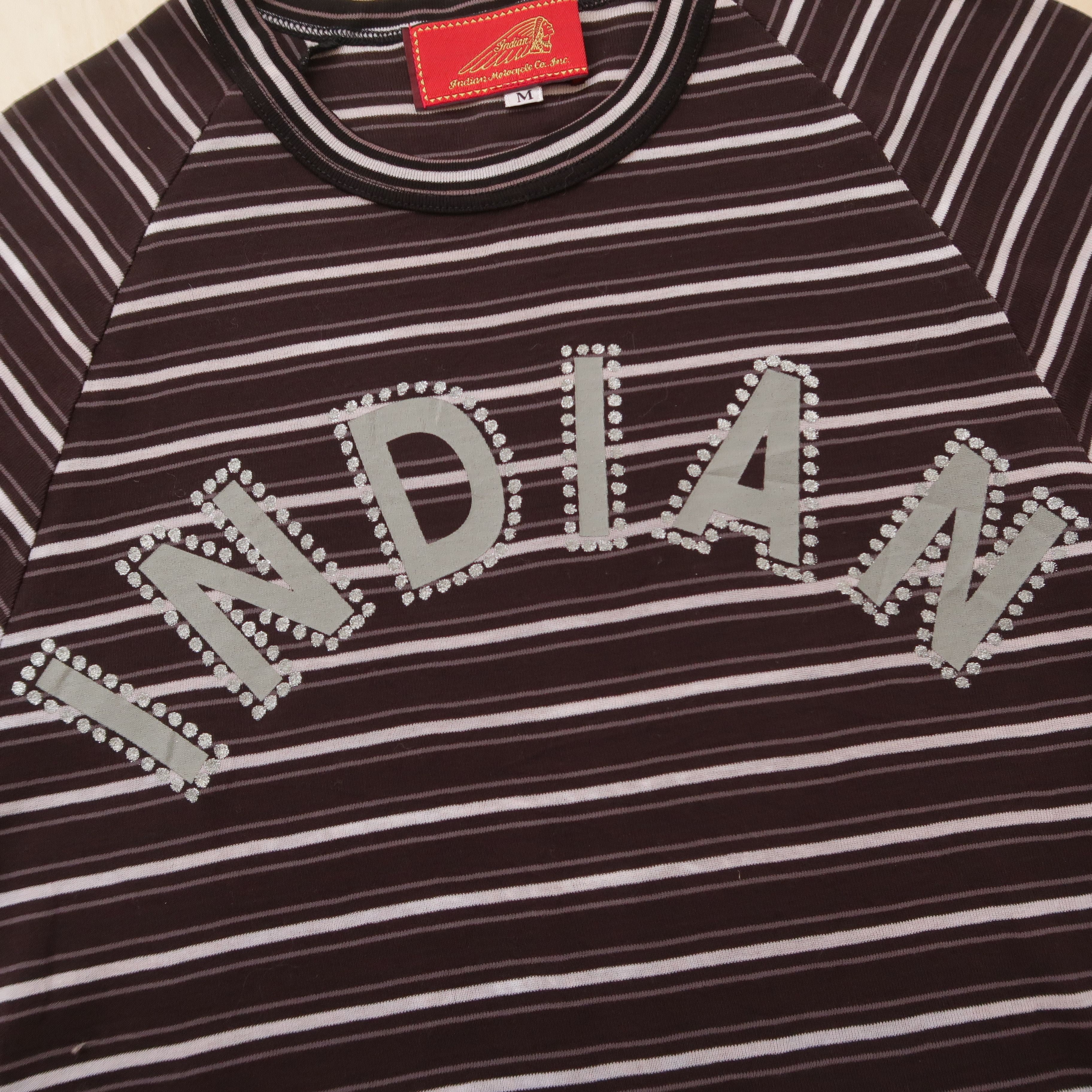 Japanese Brand 2000s Indian Motorcycle Big Logo Studded Design Size US XS / EU 42 / 0 - 5 Thumbnail