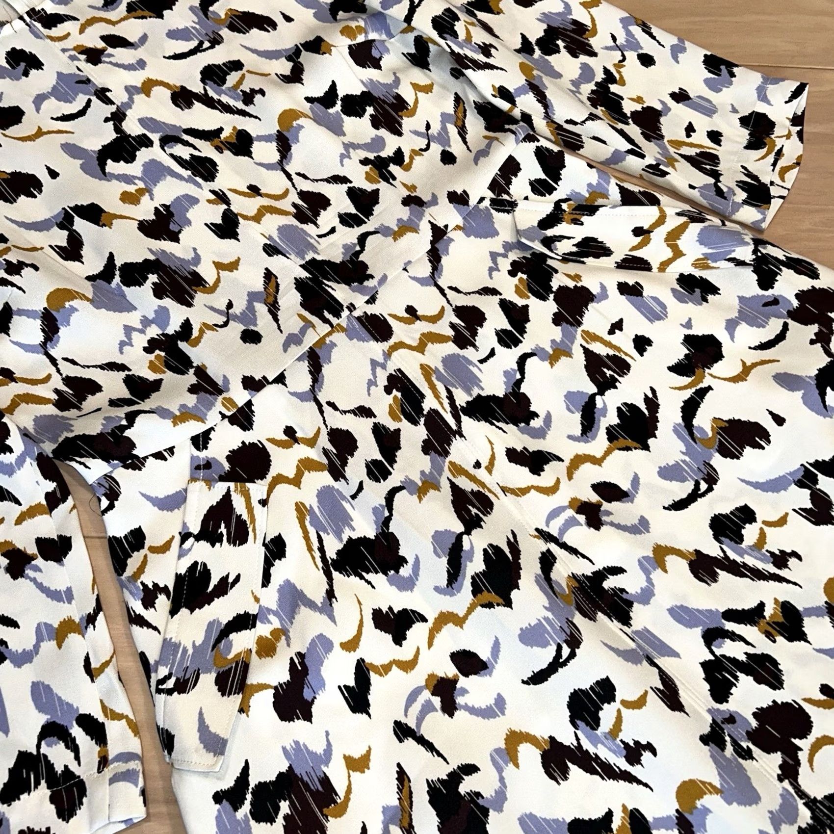 Vintage A.L.C. Floral Print Silk Mini Dress 3/4 Sleeve White 8 Women’s Silk Fit & Flare Short Dress Size M / US 6-8 / IT 42-44 - 2 Thumbnail
