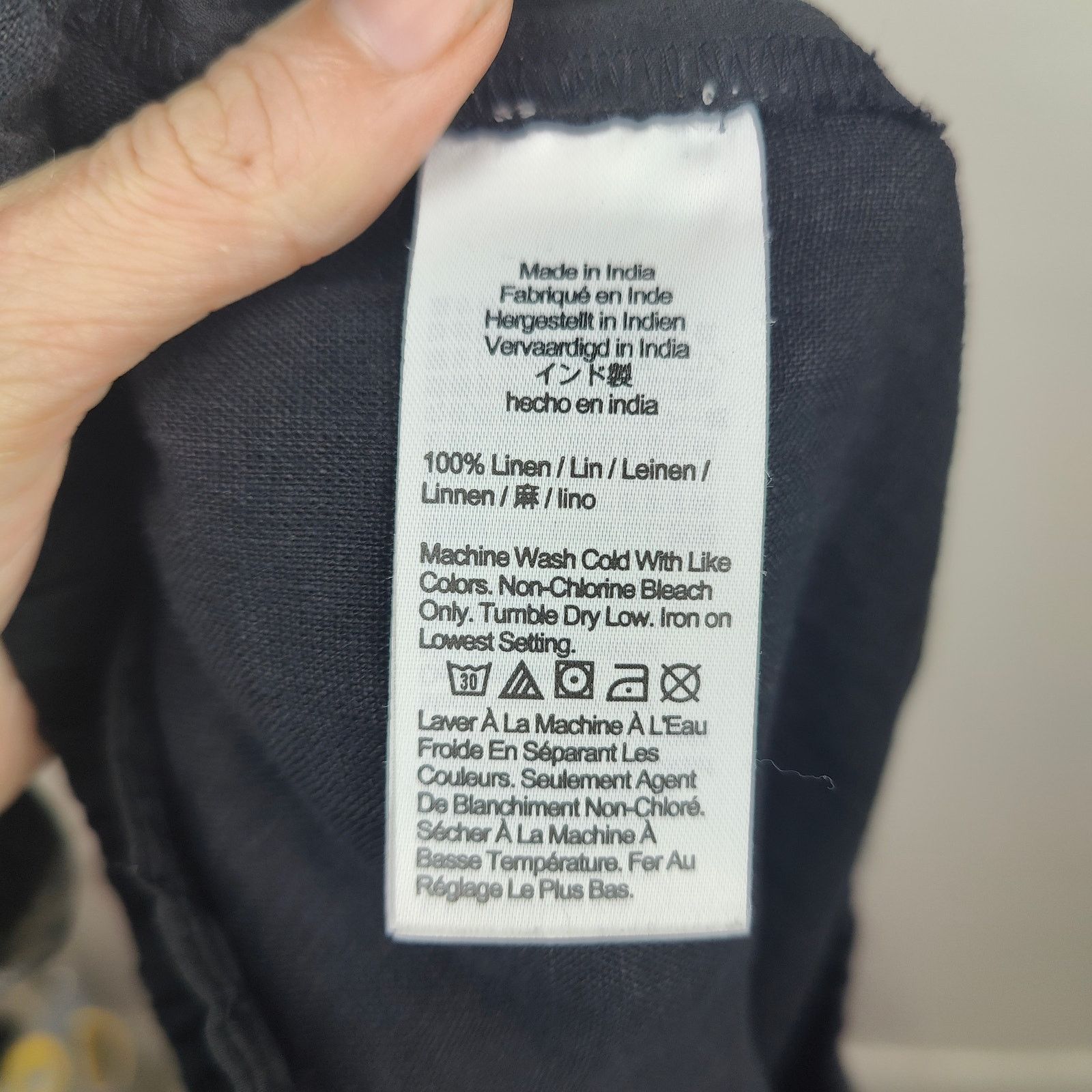 J.Crew J Crew Seaside Pants Womens Black 100% Linen Relaxed Size 29" - 7 Thumbnail