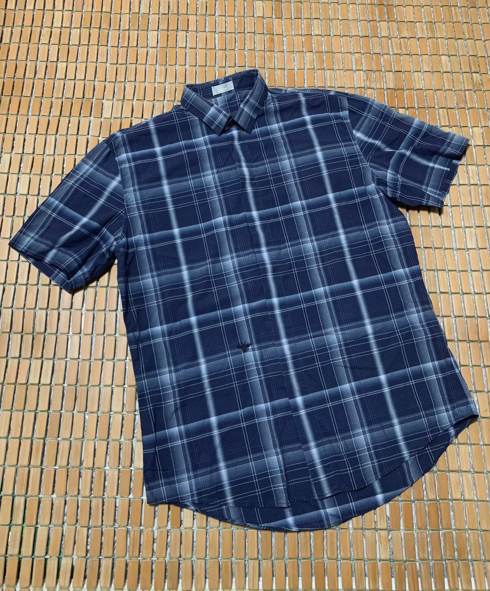Dior Dior Small Bee Embroidered Check Polo Size US XS / EU 42 / 0 - 1 Thumbnail