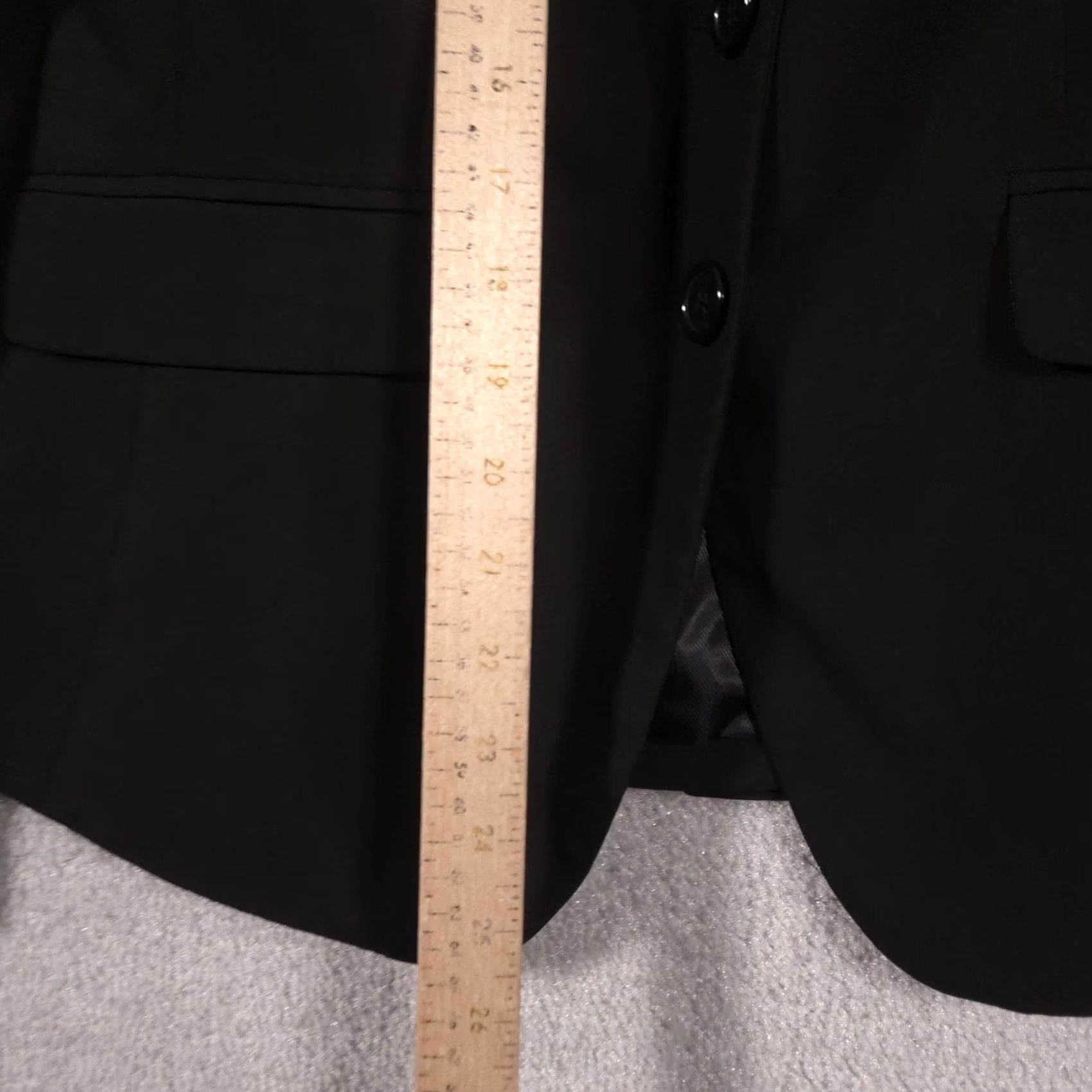 Vintage The Limited Blazer Womens 10 Black Two-Button Lined Stretch Suit Jacket Career Size L / US 10 / IT 46 - 7 Thumbnail