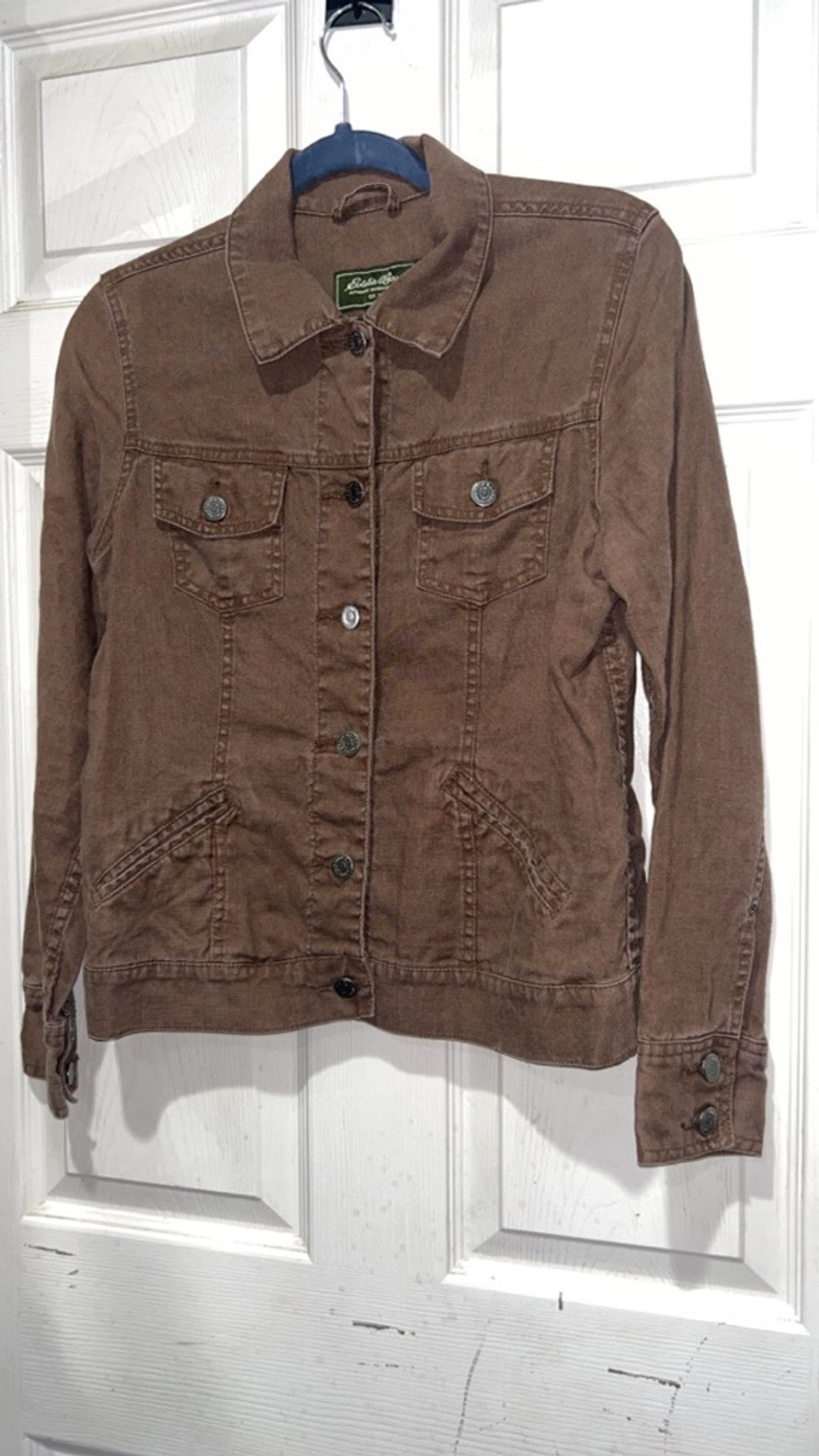 Eddie Bauer Women's Eddie Bauer Brown Linen Utility Jacket M Size M / US 6-8 / IT 42-44 - 1 Thumbnail