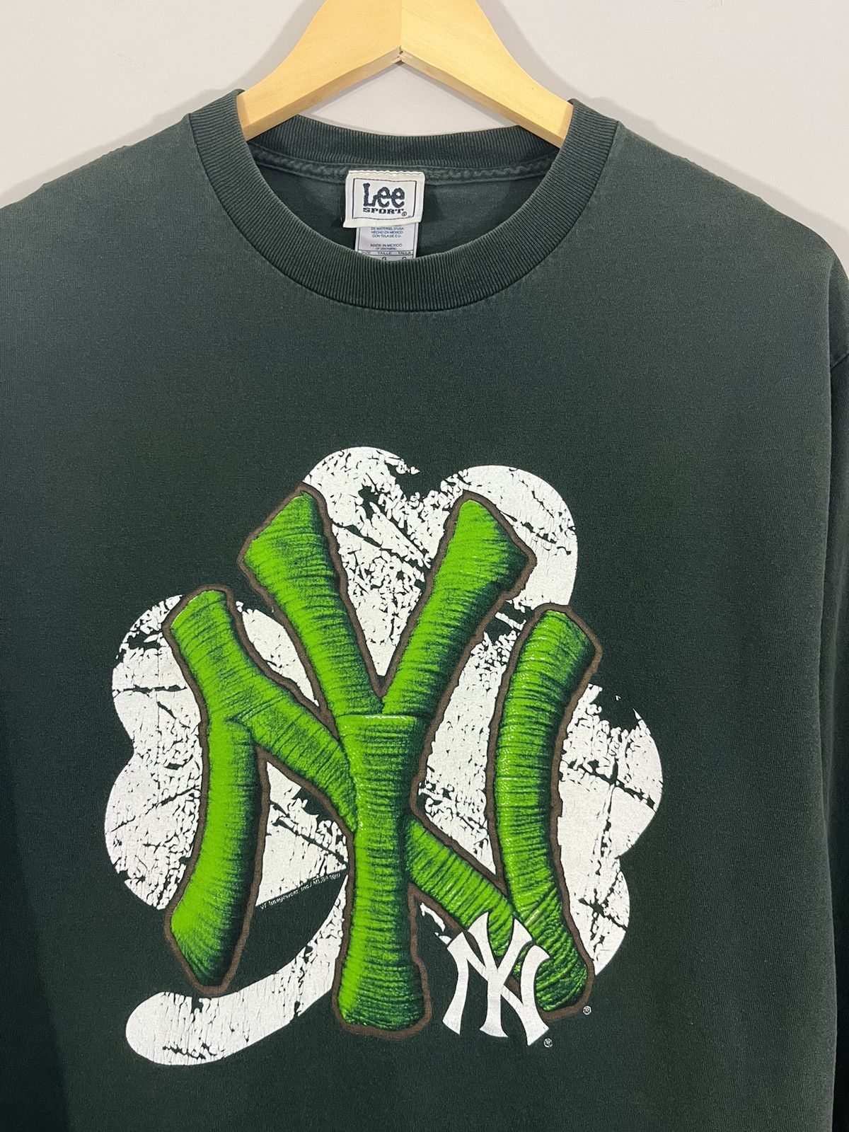 Vintage Sun Faded NEW YORK NY Logo Distressed Long Sleeve Size US L / EU 52-54 / 3 - 2 Thumbnail