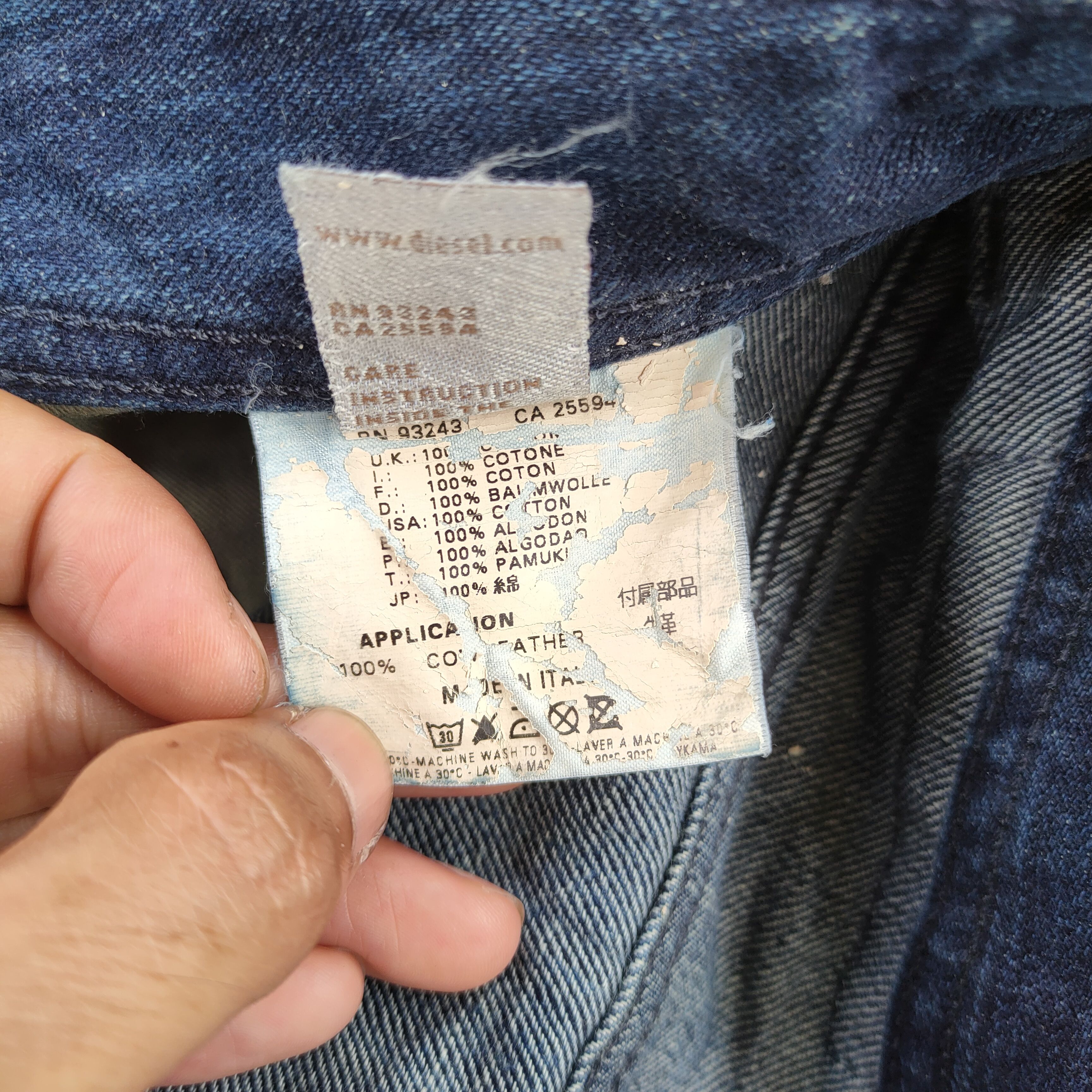 Diesel W34×34 VINTAGE DIESEL FADED RIPPED JEANS DENIM PANTS Size US 34 / EU 50 - 16 Thumbnail