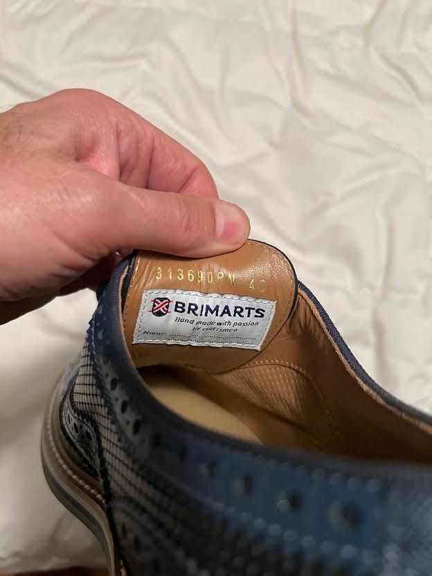 Other Wing Tip Brogue tonal blue with clear foot pad Size US 8 / EU 41 - 9 Thumbnail