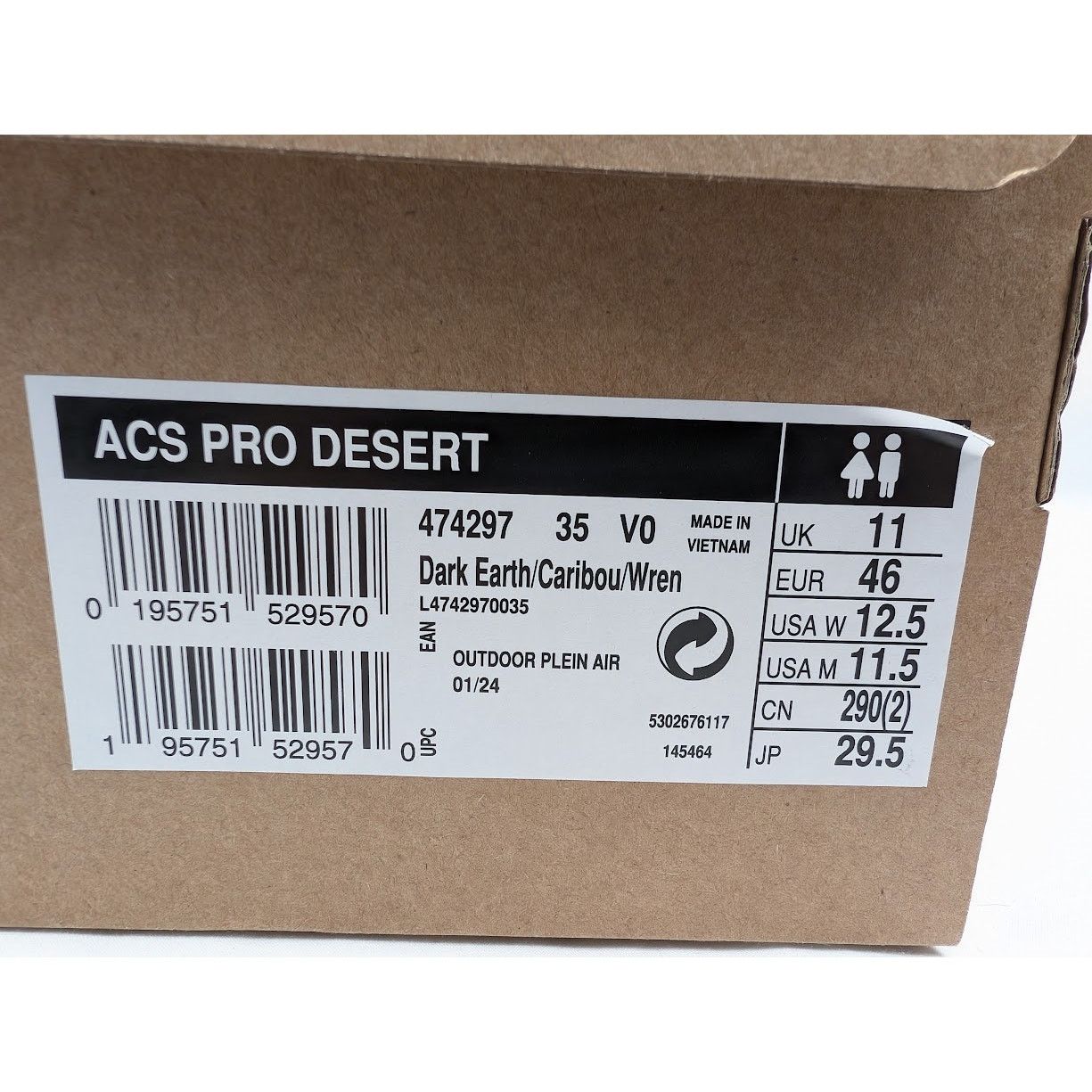 Salomon o1rshd1 Men's "Acs Pro Desert" Sneakers in Brown Size US 11.5 / EU 44-45 - 23 Thumbnail