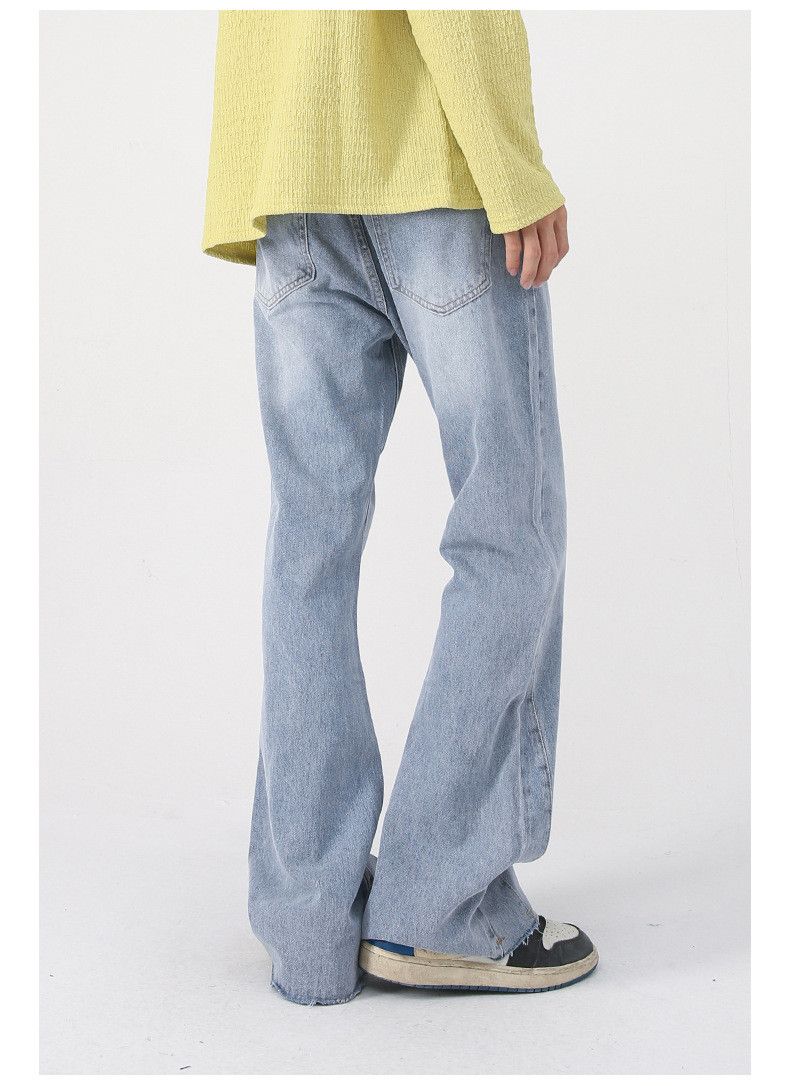 Japanese Brand Washed distressed bootcut jeans y2k Size US 32 / EU 48 - 3 Thumbnail