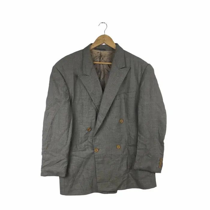 Krizia Uomo Vtg KRIZIA UOMO Made In Italy Double Breasted Blazer Coat Size 44R - 1 Thumbnail