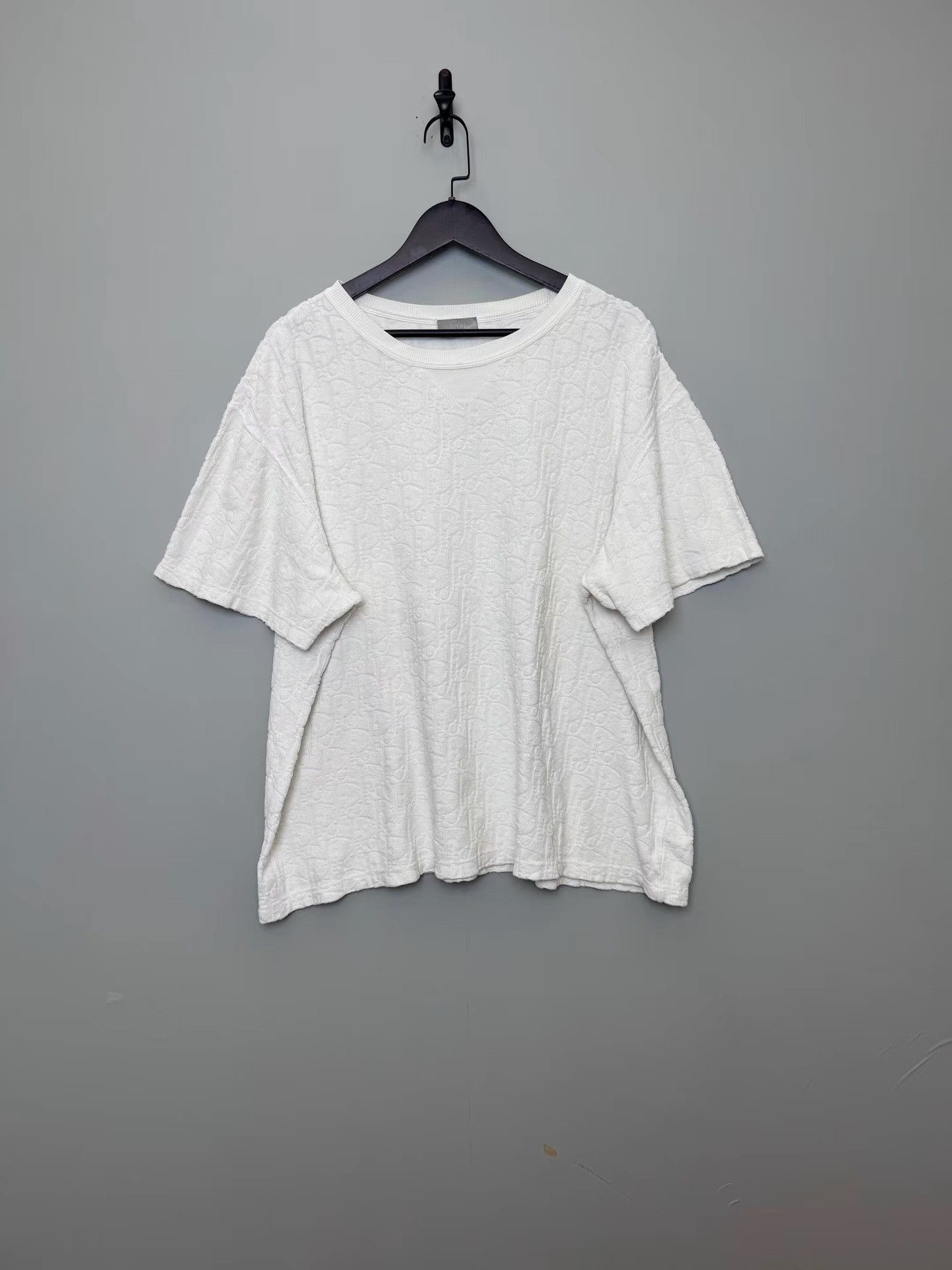 Dior Dior White Subtle All-Over Towel Tee K36 Size US XL / EU 56 / 4 - 1 Thumbnail