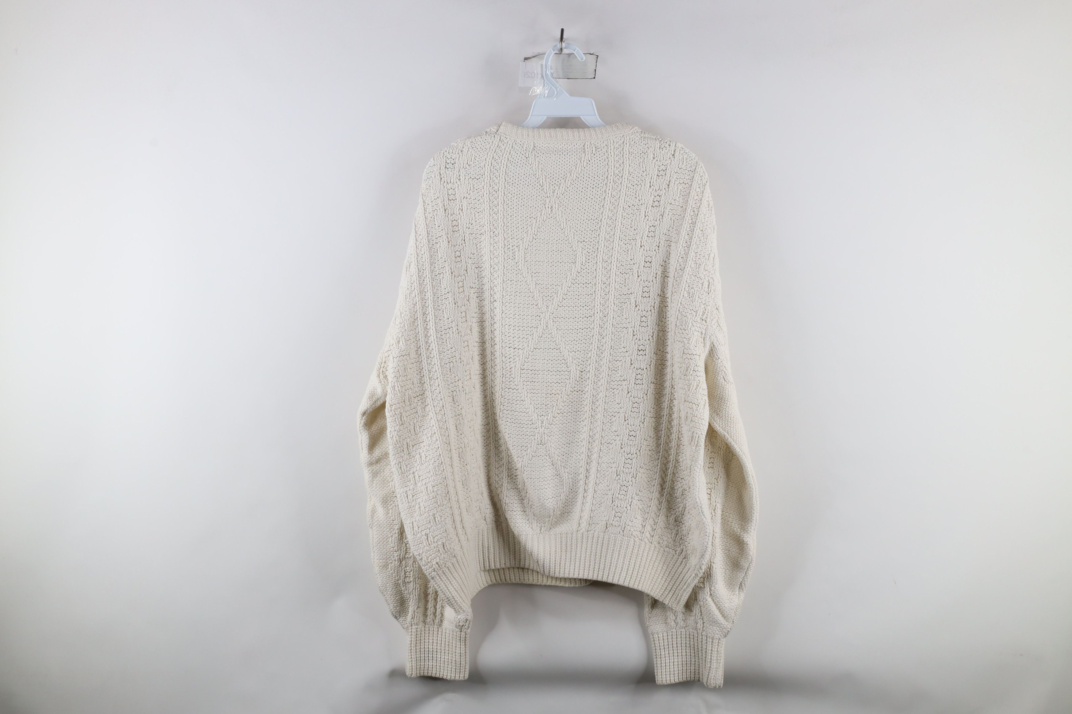 Vintage Vintage 90s Streetwear Chunky Cable Knit Fisherman Sweater Size XL / US 12-14 / IT 48-50 - 8 Thumbnail