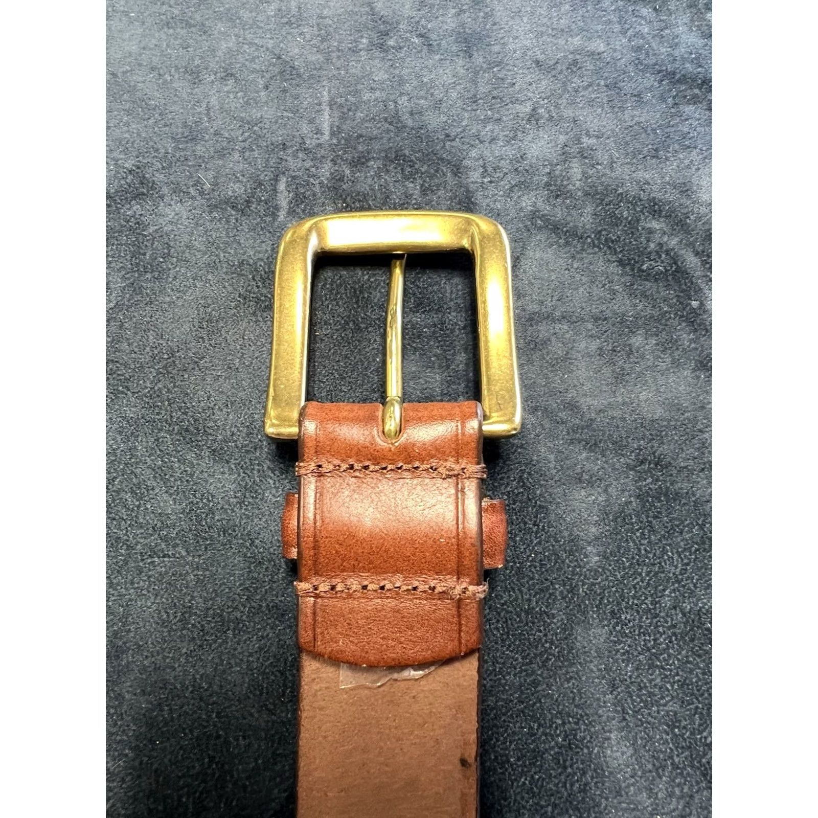 Chaps Ralph Lauren Chaps Belt Men Leather Brown 36 Brass Buckle Dress Golf Classic Adjustable Belt Size 38 - 6 Thumbnail