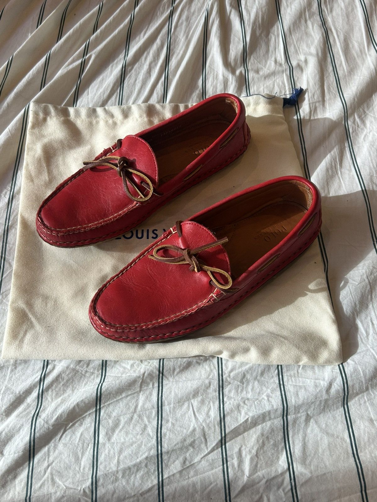RRL Ralph Lauren 100% leather Boat shoes