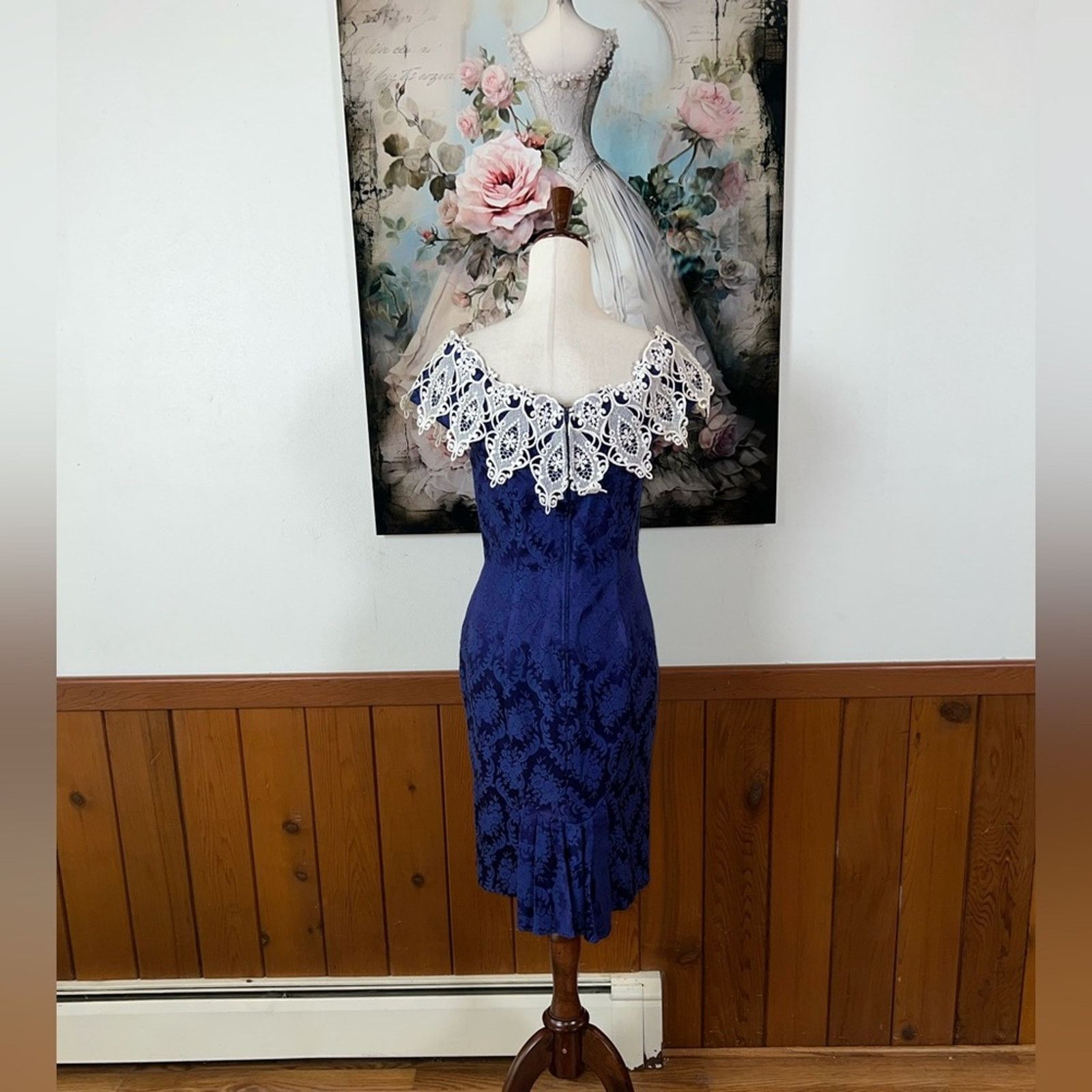 Other Gorgeous Vintage 90s Scott McClintock Brocade Cocktail Dress Size M / US 6-8 / IT 42-44 - 7 Thumbnail