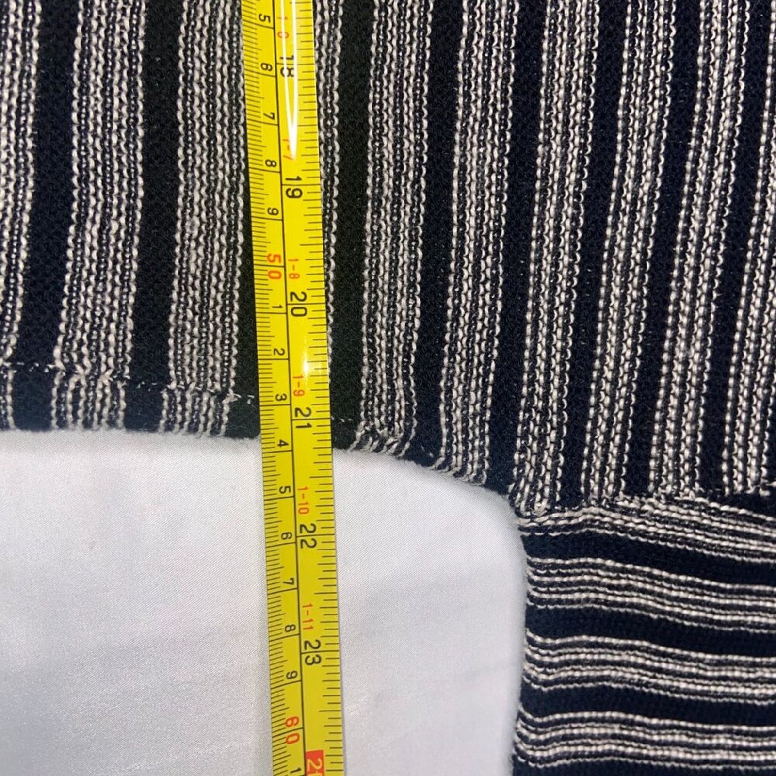 Eileen Fisher Eileen Fisher Wool Linen Stripe Boxy Sweater Italian Yarn Size XS / US 0-2 / IT 36-38 - 6 Thumbnail