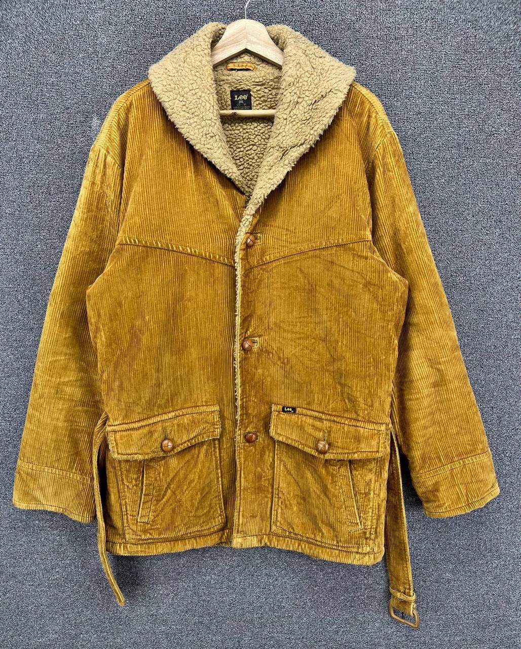 Vintage Lee Corduroy Sherpa Trench Coat Jacket