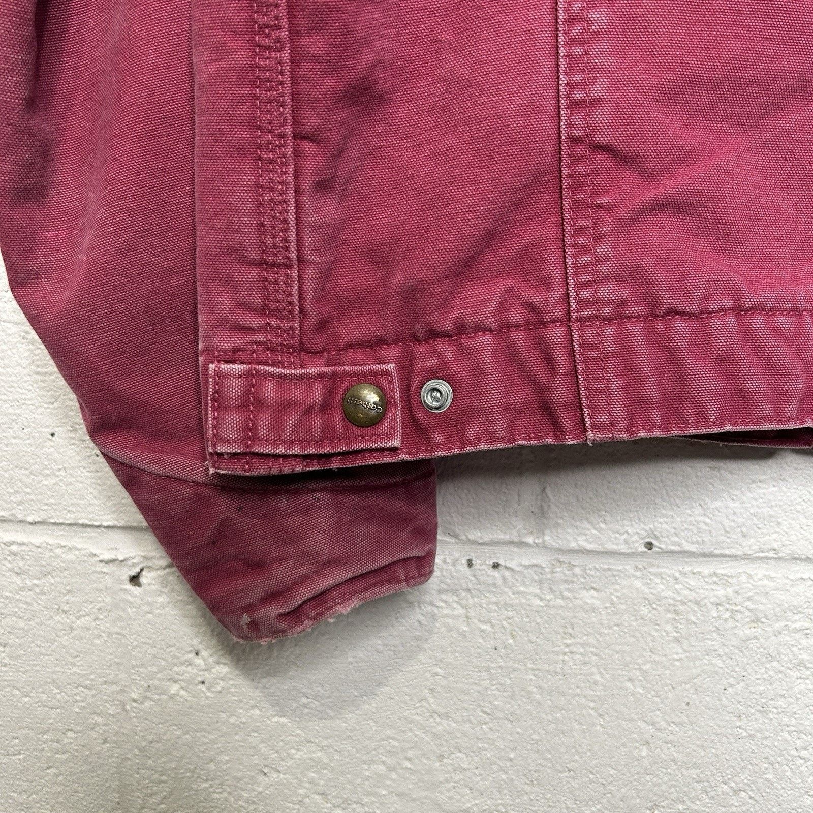 Carhartt Y2K Carhartt Sherpa-Lined Detroit Jacket “Raspberry” WJ097 Size S / US 4 / IT 40 - 16 Thumbnail
