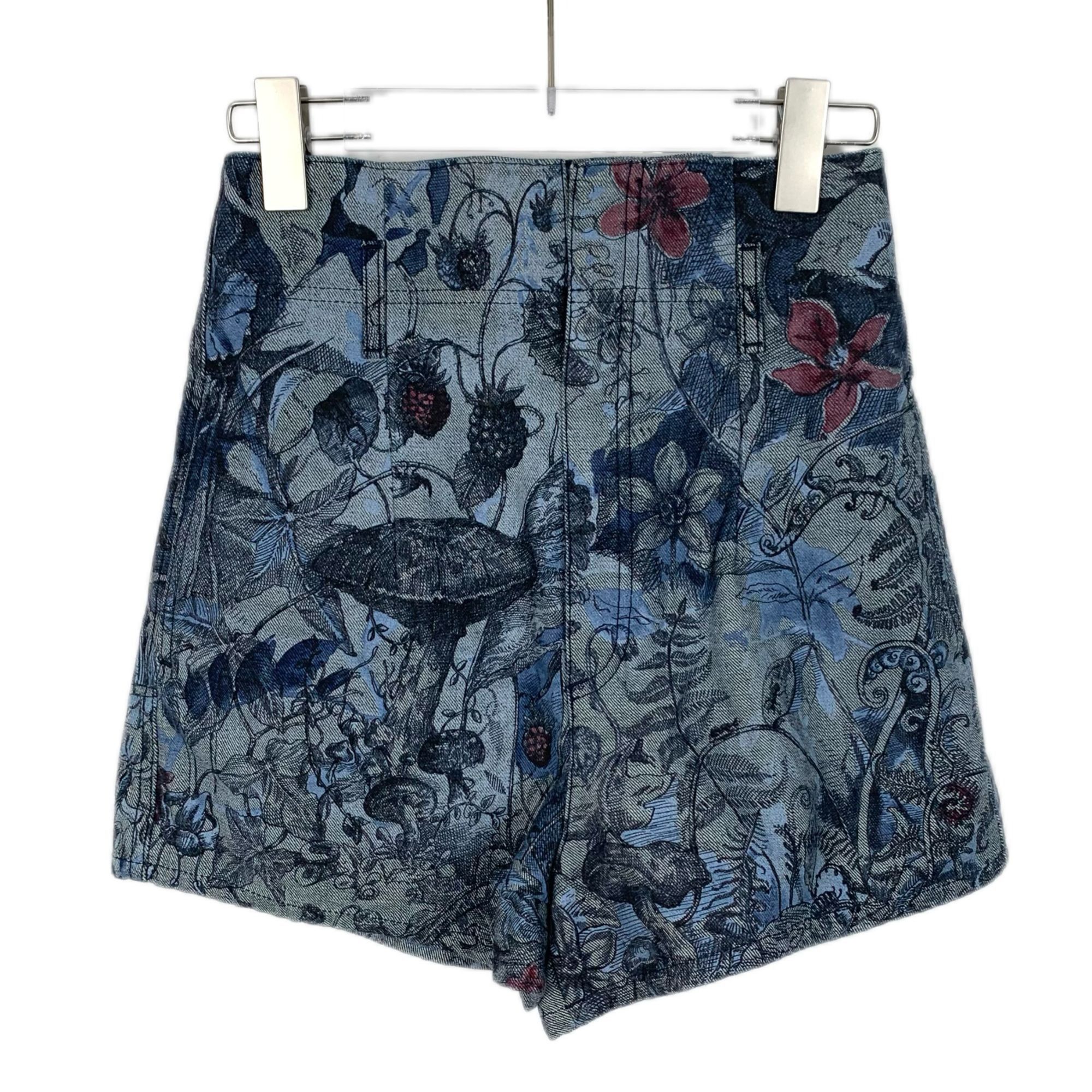 Christian Dior Botanical Print Cotton High-Waisted Shorts