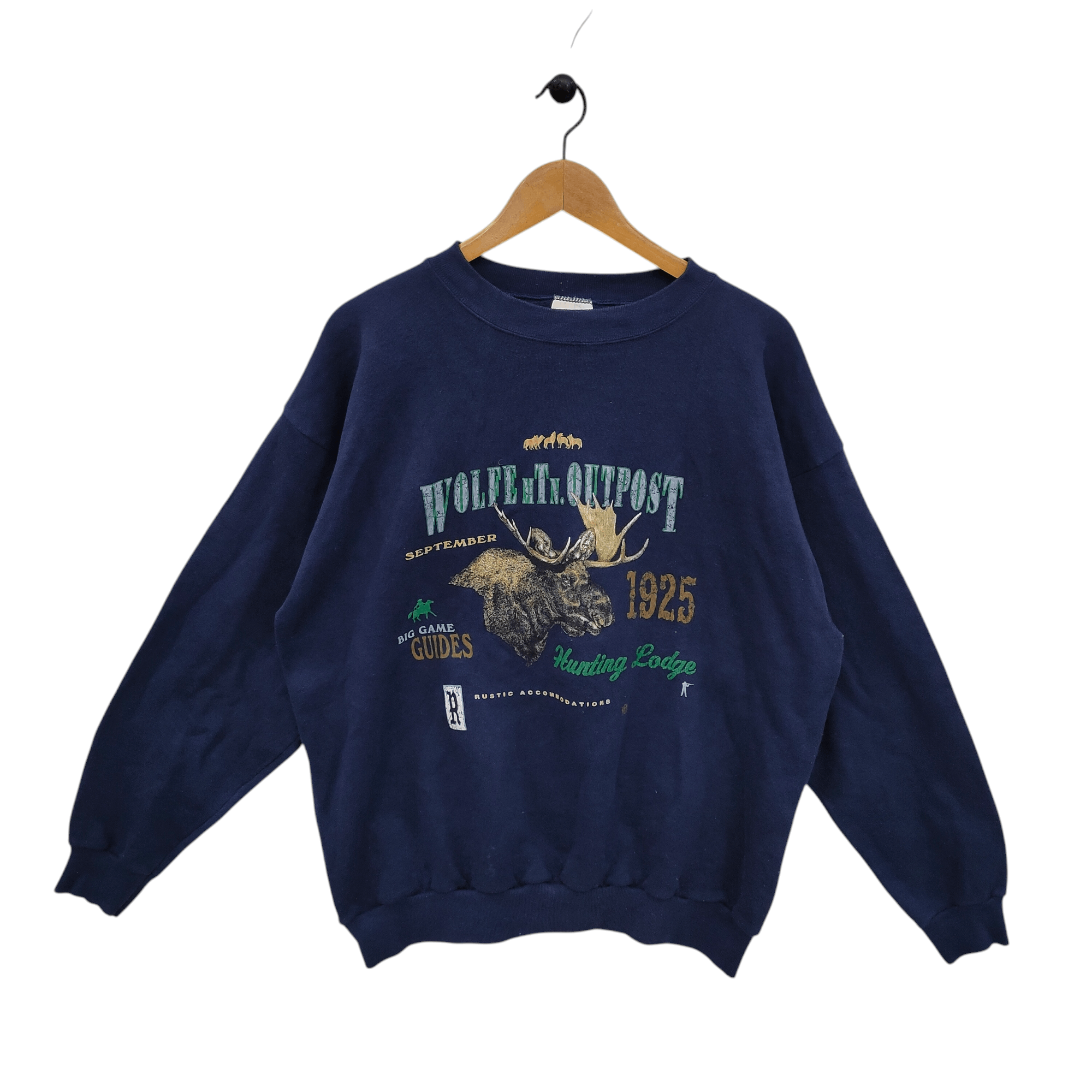 90s Moose Lodge Crewneck Vintage Hunting Lodge Sweate