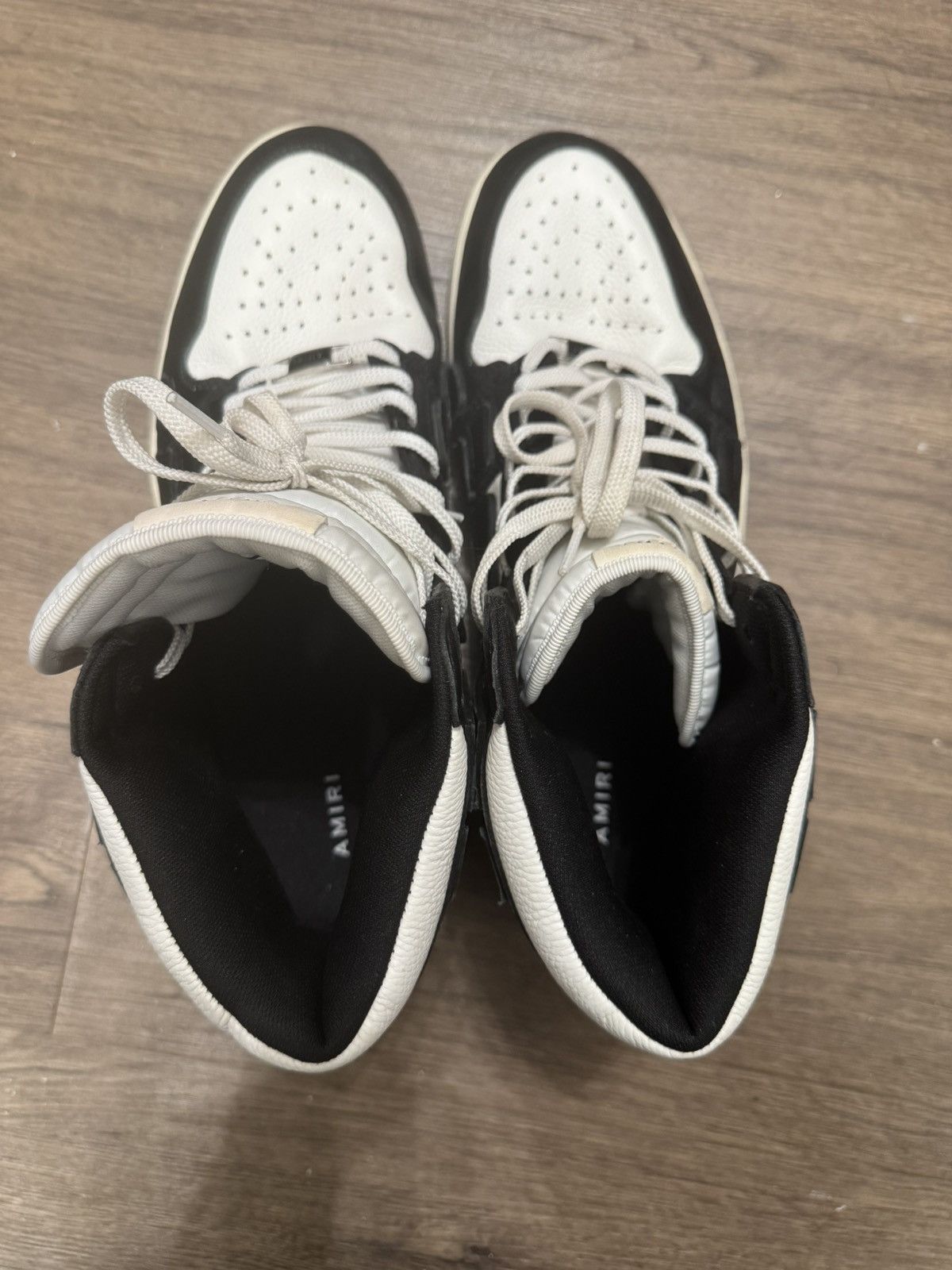 Amiri Men's Skel-Top Hi Leather Bones High-Top Sneakers Size US 13 / EU 46 - 4 Thumbnail