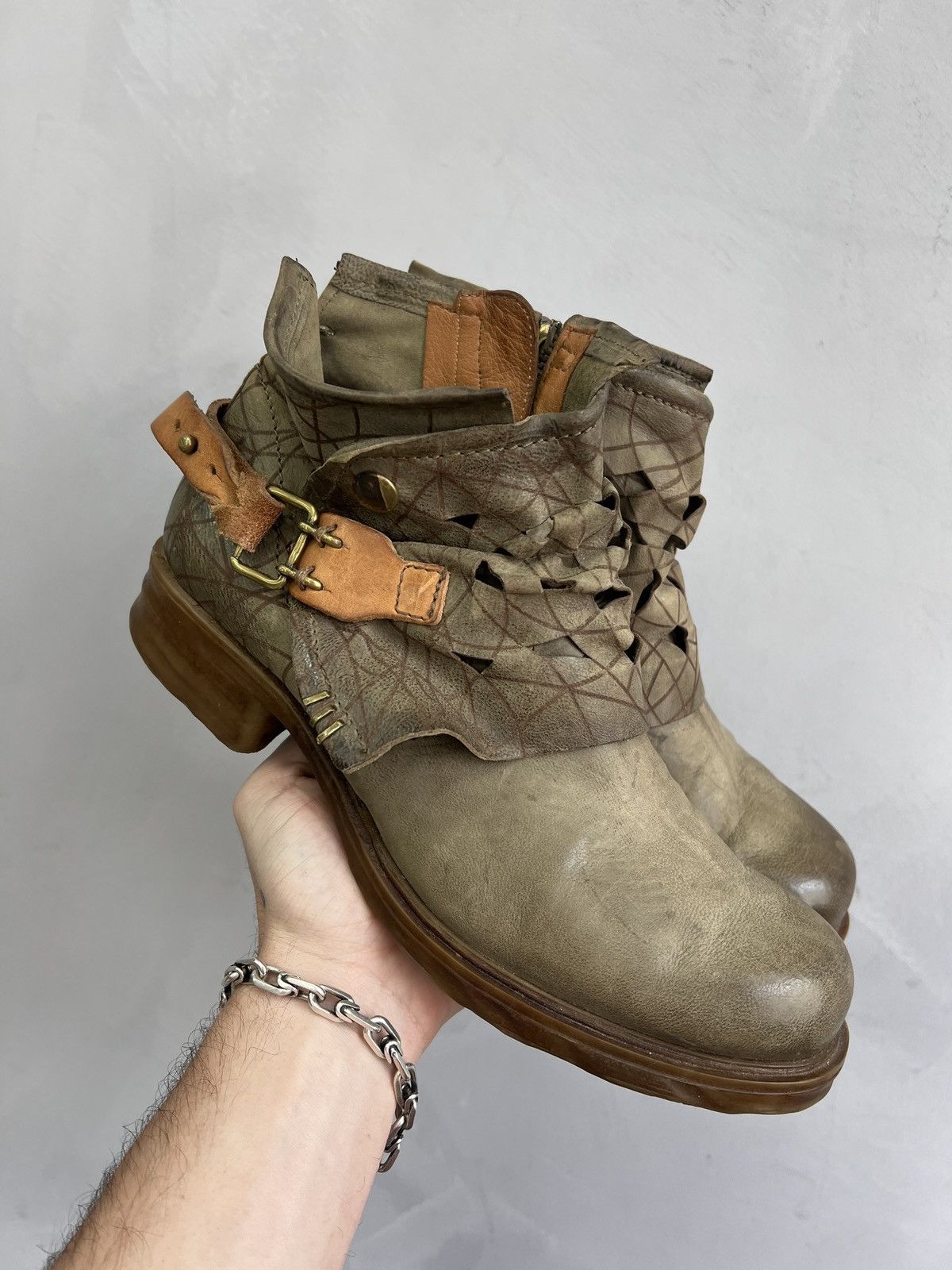 A.S.98 Vintage ankle belted A.S. 98 leather boots Size US 7.5 / EU 40-41 - 5 Thumbnail