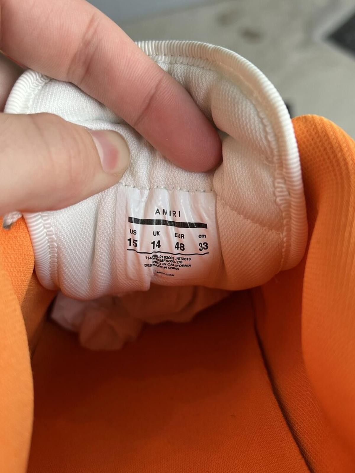 Amiri Amiri Bone Sneaker Orange/White Sz. 48 Size ONE SIZE - 6 Thumbnail