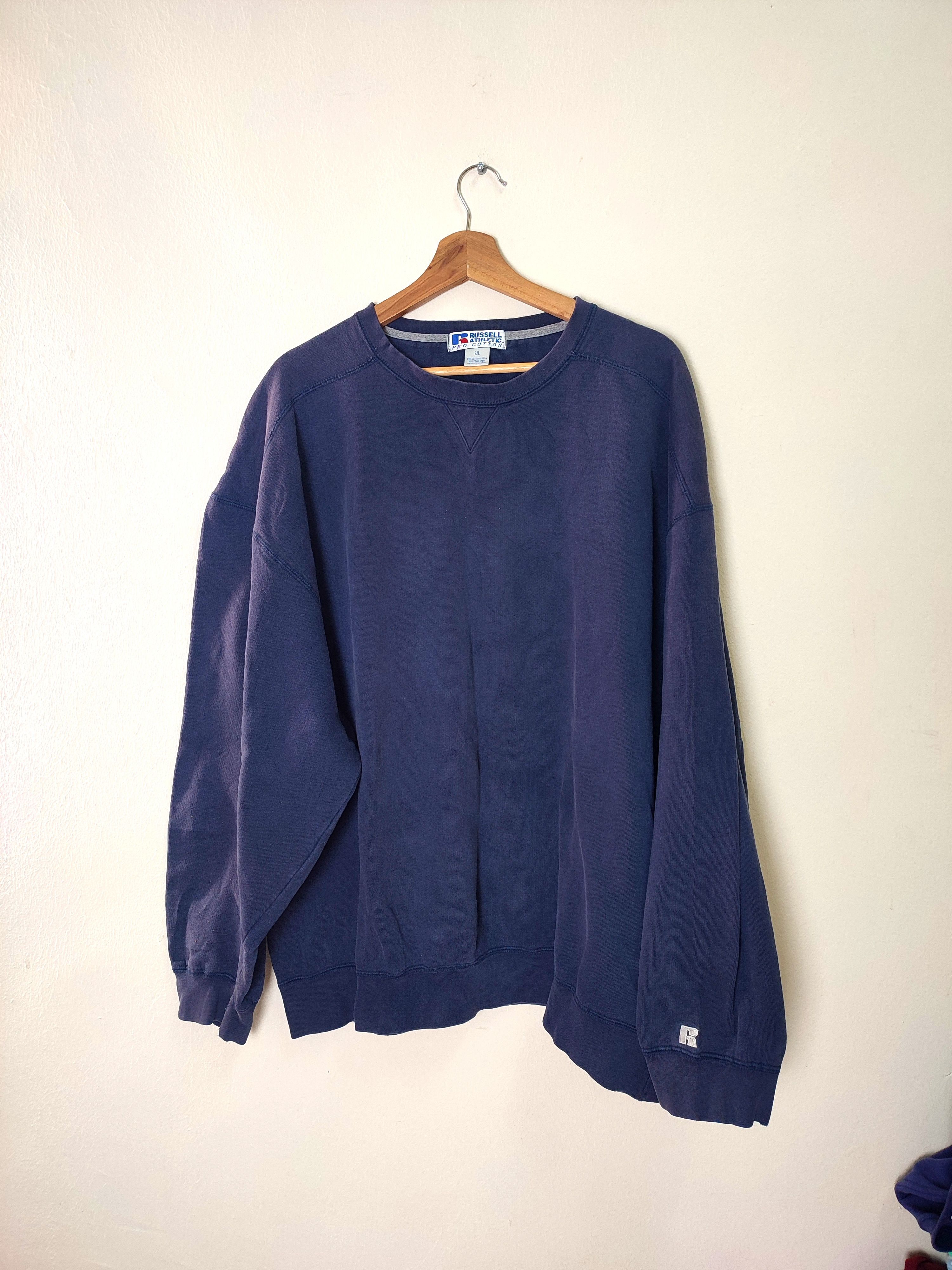 Russell Athletic Vintage Russell Athletic Navy Blue Sweatshirt Size US XXL / EU 58 / 5 - 1 Thumbnail