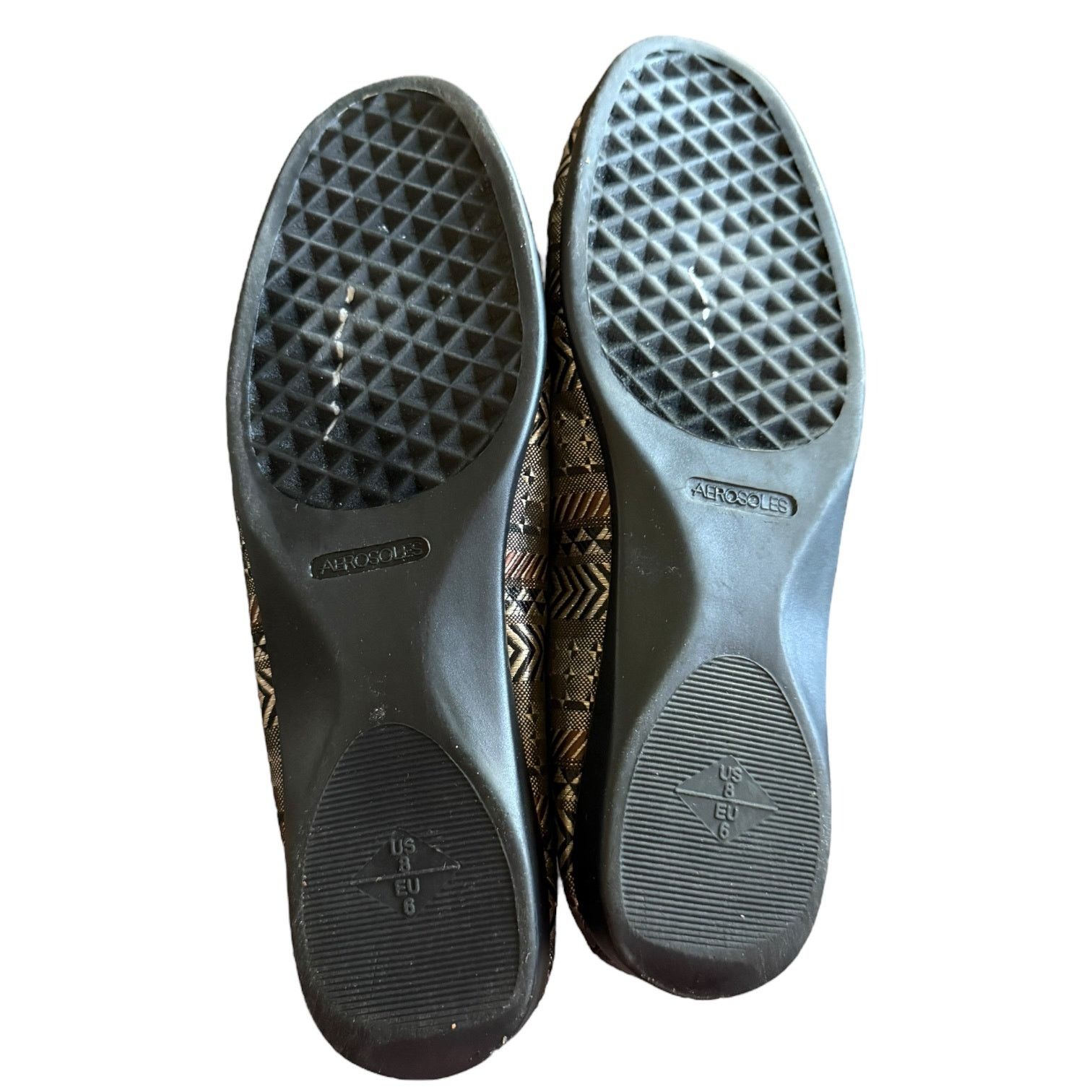Other Aerosoles Metallic Teashop Geometric Print Ballet Flat 8 EUC Size US 8 / IT 38 - 8 Thumbnail