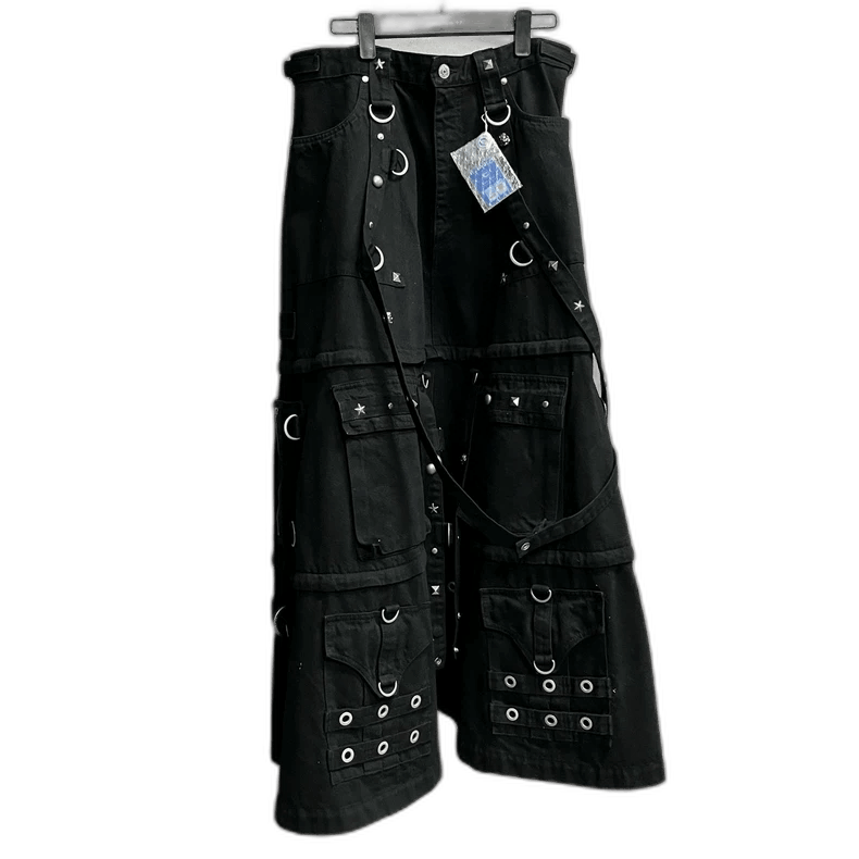 Balenciaga Balenciaga Black Denim Skirt with Metal Details Size US 38 / EU 54 - 1 Thumbnail