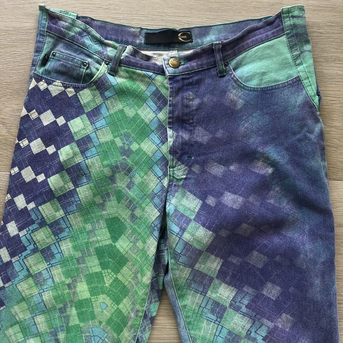 Just Cavalli Just Cavalli Purple/Green Pattern Pants Y2K Size US 29 - 3 Thumbnail