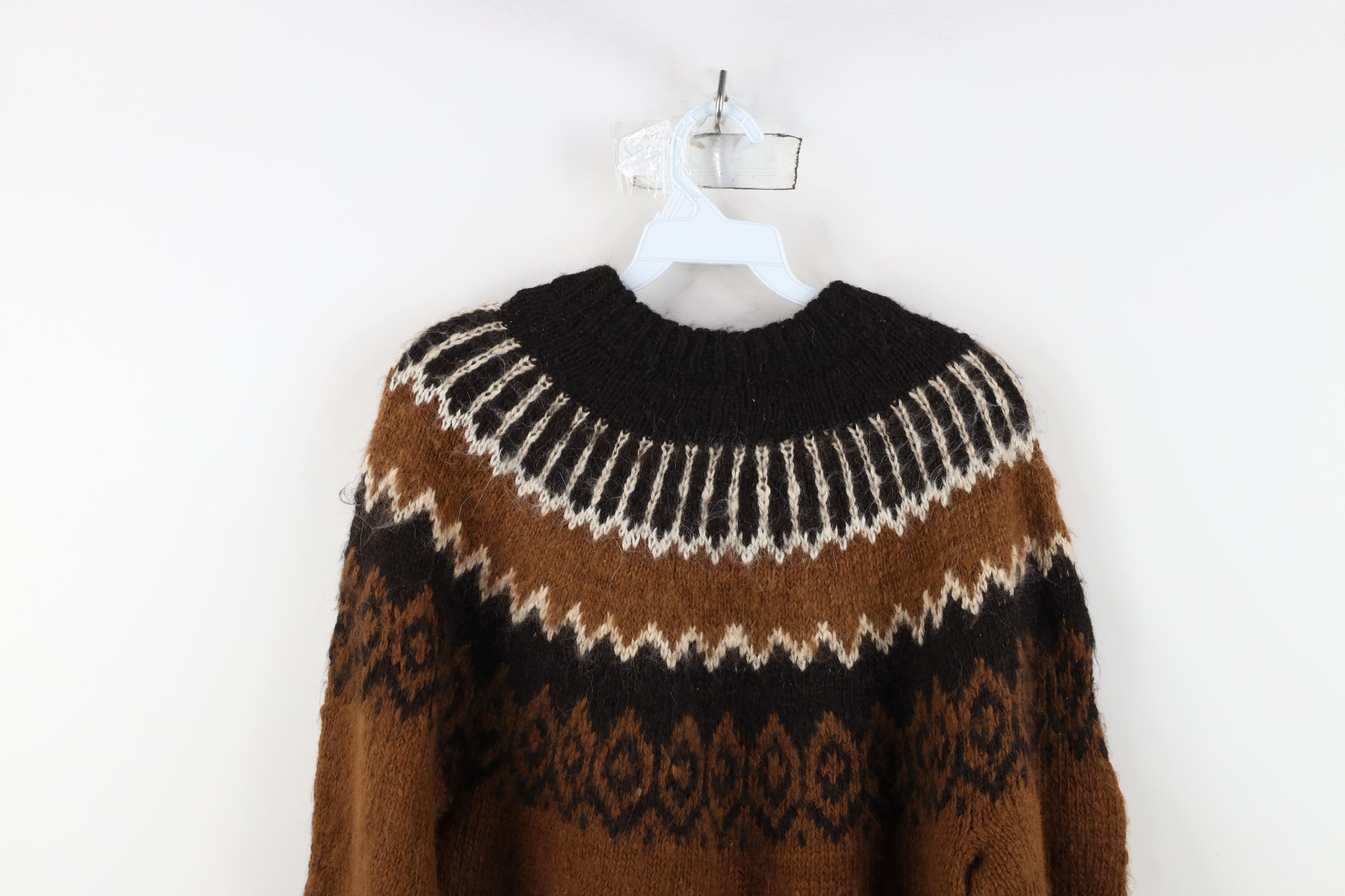 Vintage Vintage 90s Streetwear Alpaca Wool Knit Crewneck Sweater Size L / US 10 / IT 46 - 11 Thumbnail