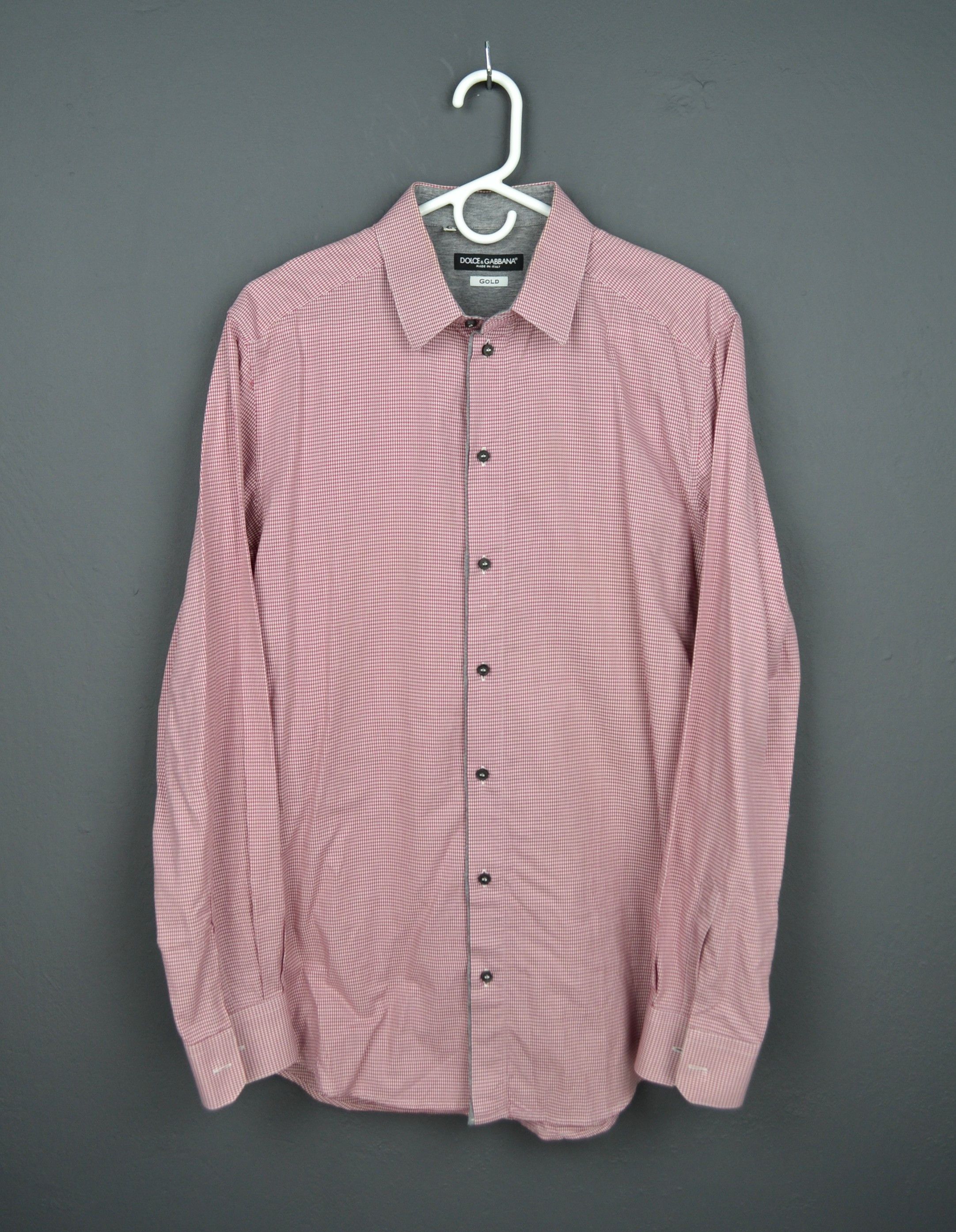 Dolce & Gabbana Dolce & Gabbana Red Pattern Button Up Shirt 16 41 L Size US L / EU 52-54 / 3 - 2 Thumbnail