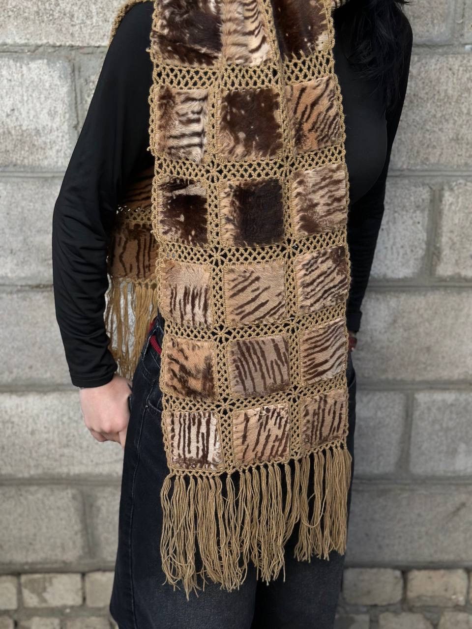 POST ARCHIVE FACTION (PAF) VTG Japanese Style Scarf 160 cm Hype Trend Archival 00s USA Size ONE SIZE - 6 Thumbnail