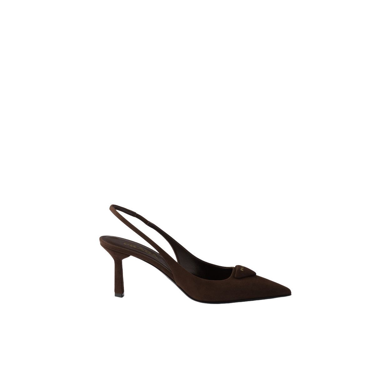 Prada PRADA $1200 Dark Brown Suede Slingback Pumps New & Authentic Size US 7 / IT 37 - 2 Thumbnail
