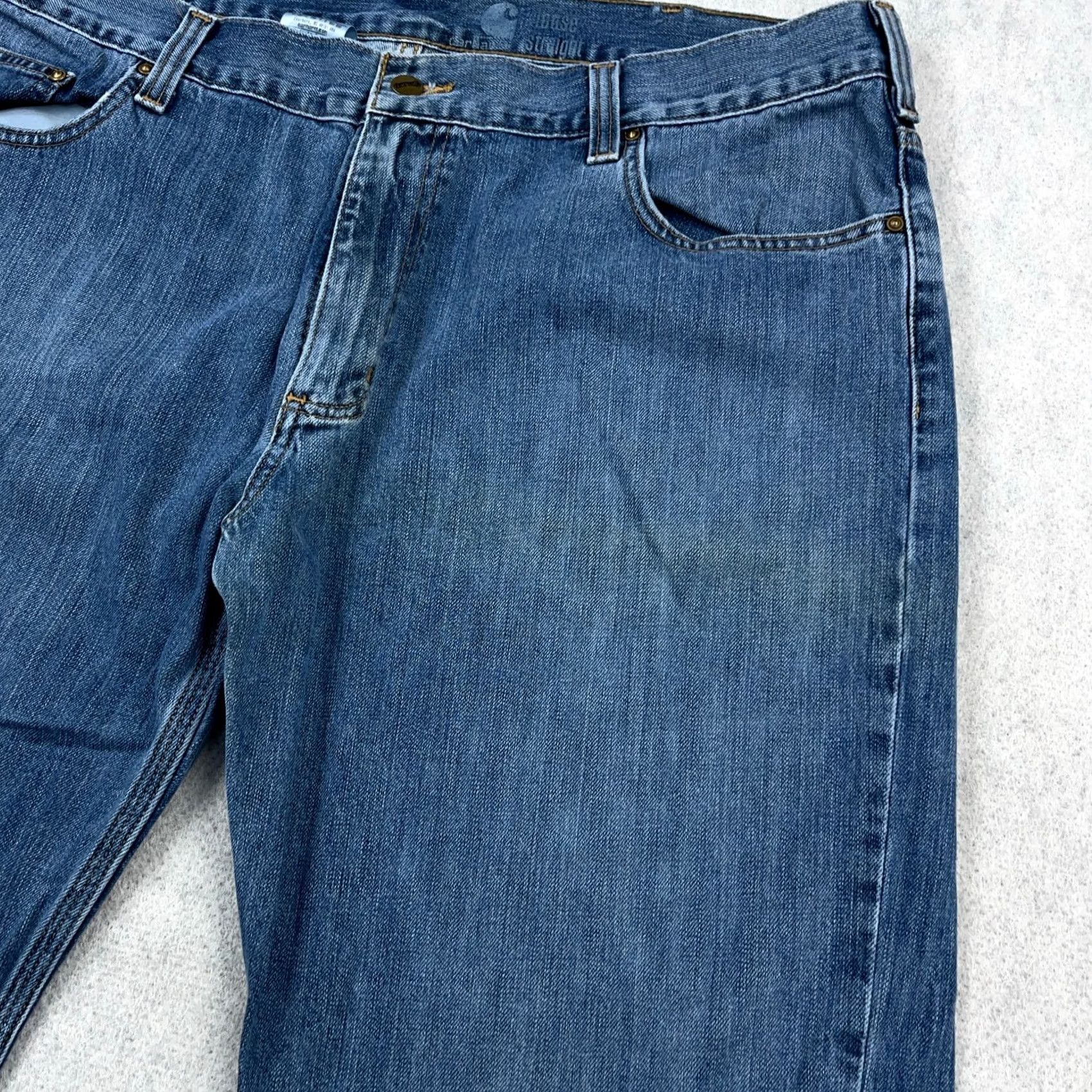 Carhartt VINTAGE Carhartt Jeans Men 40x30 Loose Fit Straight Leg Dungaree Fit Baggy VTG Y2K Blue Denim 5-Pocket Mens Jeans Size US 40 / EU 56 - 5 Thumbnail