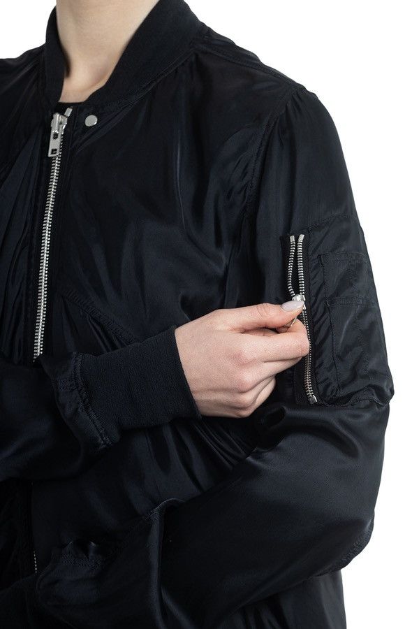 Rick Owens Last Rick Owens Ripple Flight Draped Bomber Black Jacket Size XS / US 0-2 / IT 36-38 - 7 Thumbnail