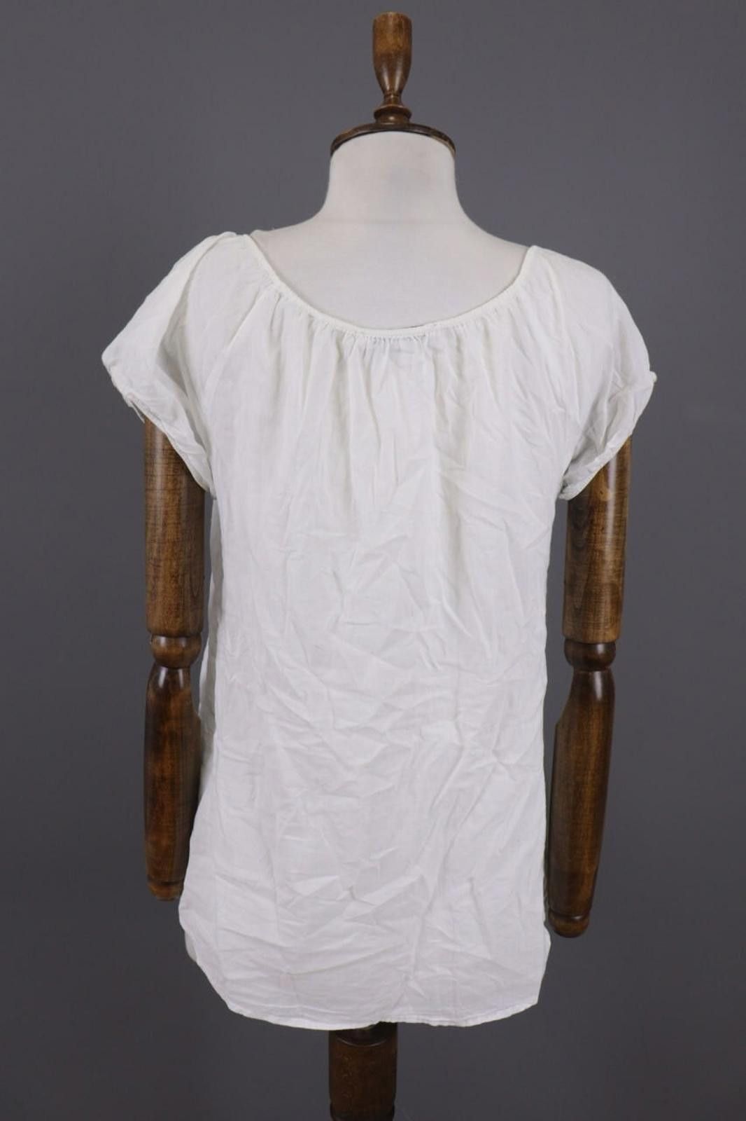 Designer Emily Van Den Bergh White Floral Blouse Shirt Size 40 Size M / US 6-8 / IT 42-44 - 12 Thumbnail