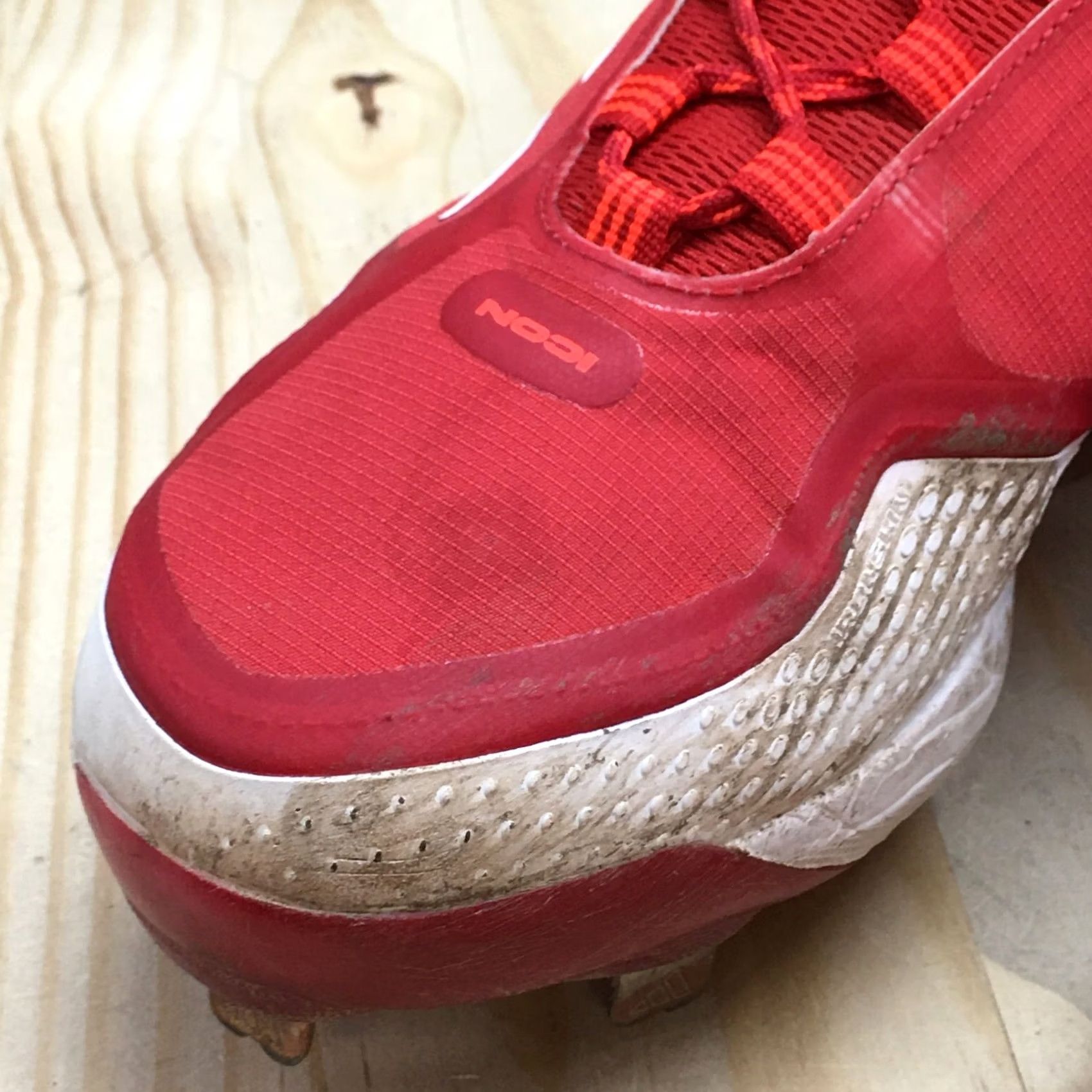 Adidas Adidas Sneaker Mens 12.5 Red Icon Boost Athletic Basketball Laced Up FY4442 Nike? Size US 13 / EU 46 - 6 Thumbnail