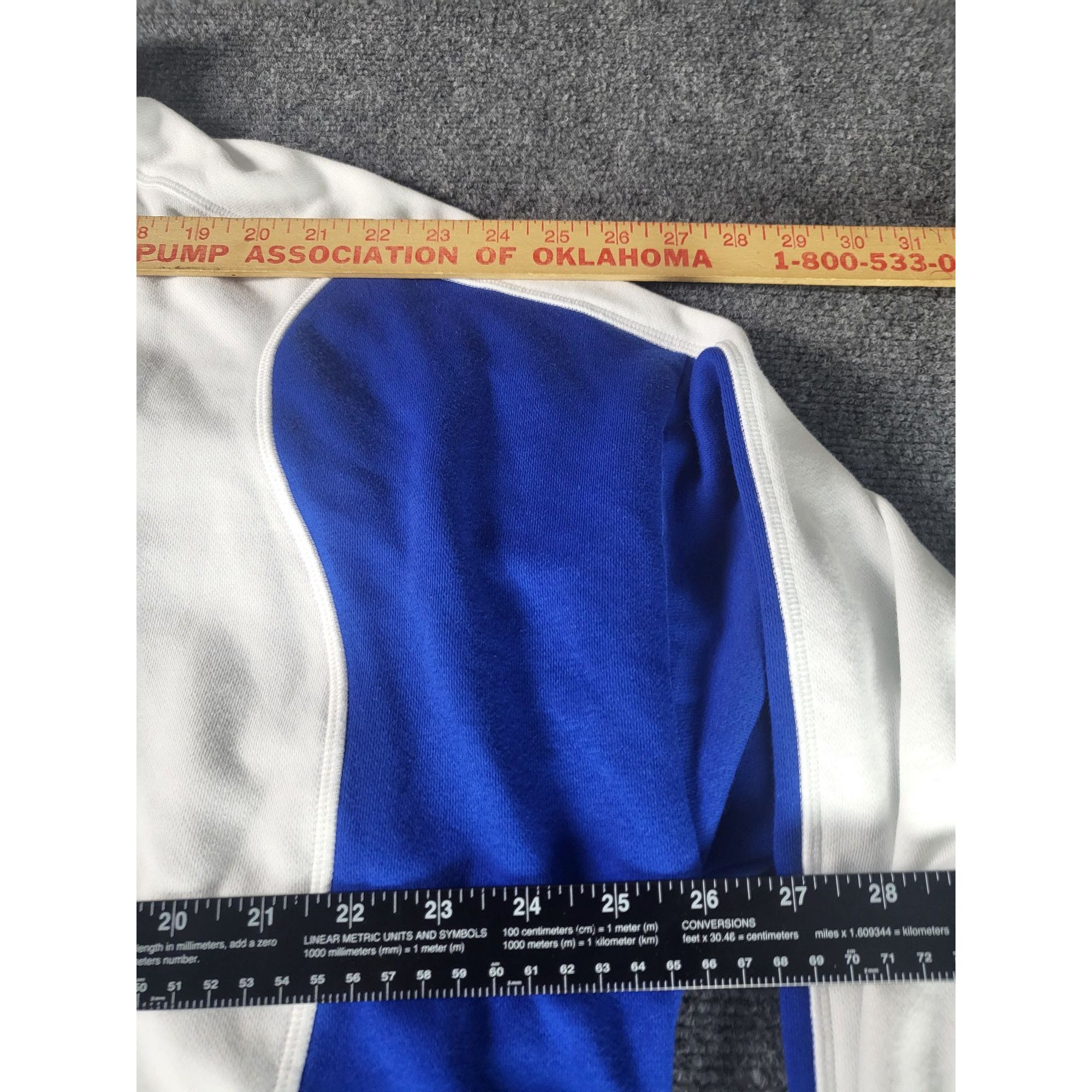 Adidas Adidas BELLISTA MOCKNECK JACKET Women Sz L Blue White Croppe Size L / US 10 / IT 46 - 4 Thumbnail