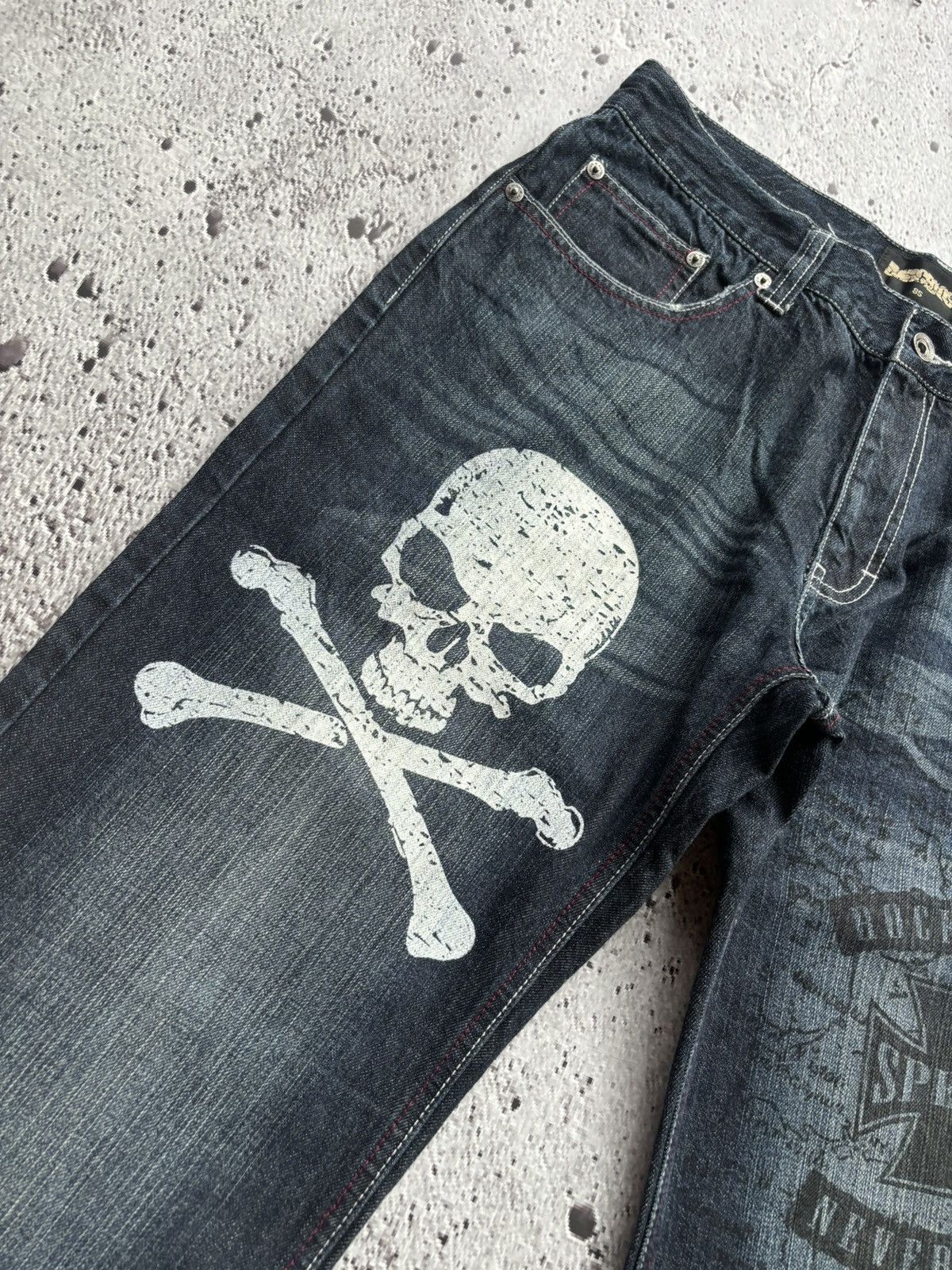 Hysteric Glamour 2000's Barcedos skull rock will speed never die bootcut Size US 32 / EU 48 - 4 Thumbnail