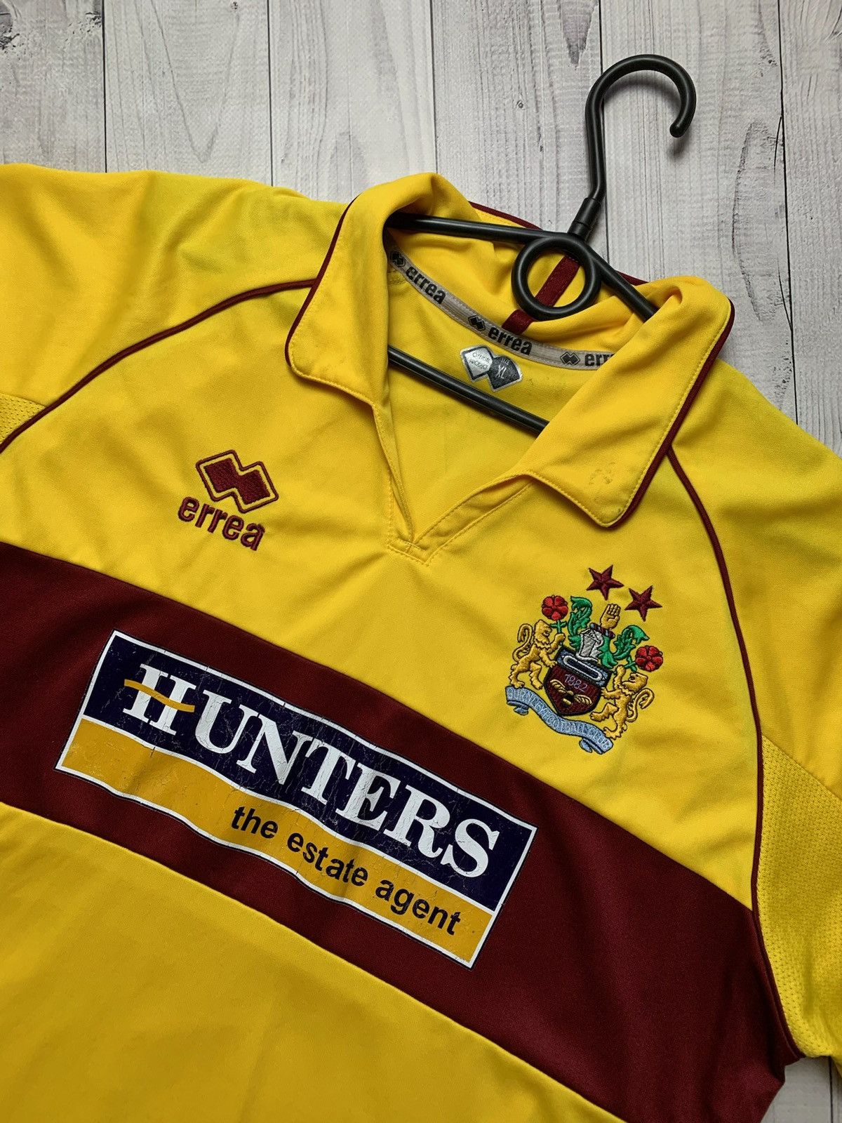 Vintage Vintage Burnley soccer jersey size XL rare yellow errea Size US XL / EU 56 / 4 - 2 Thumbnail