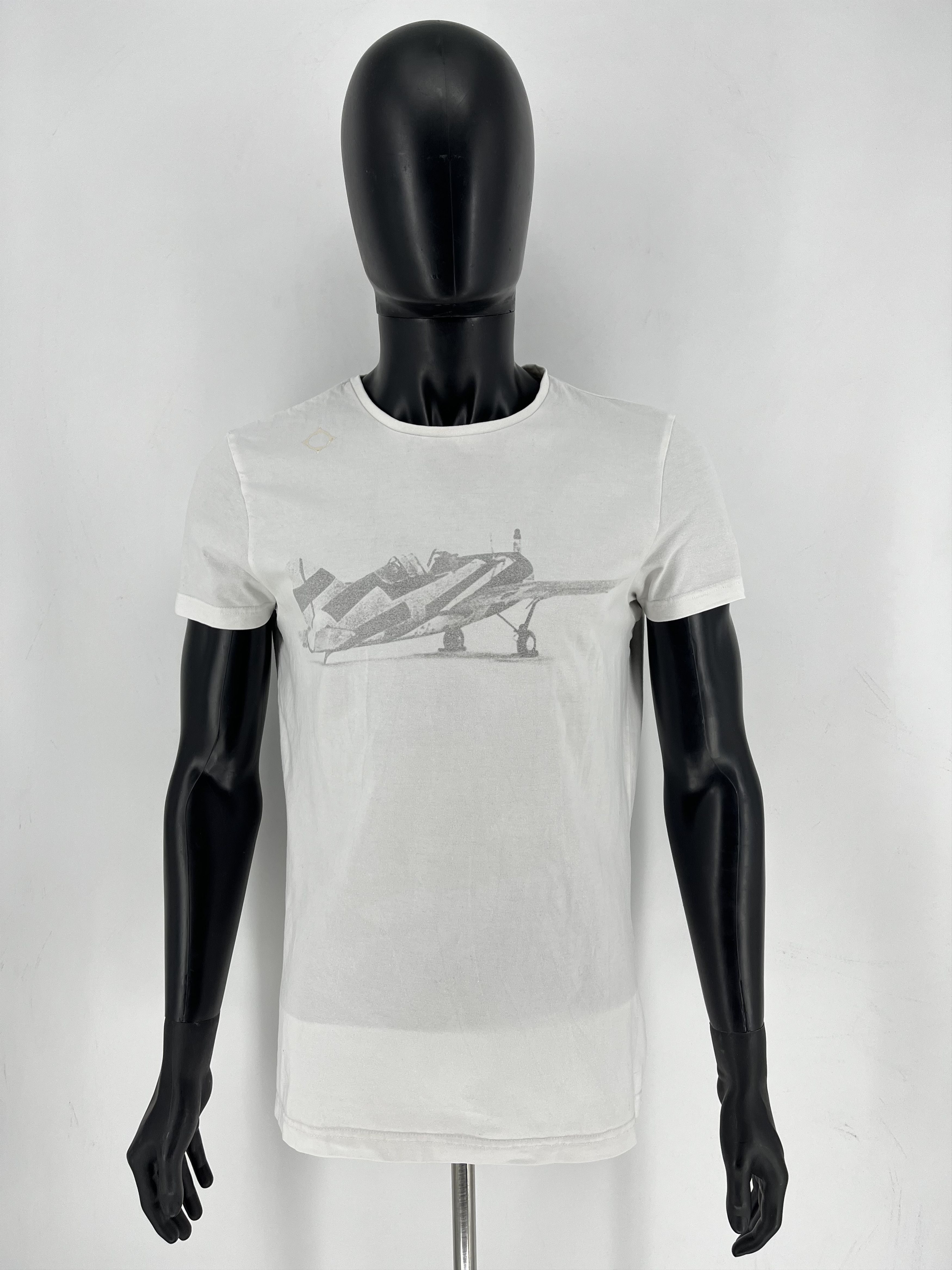 MA.STRUM Ma.Strum vintage white T-shirt central logo plane Size US S / EU 44-46 / 1 - 2 Thumbnail