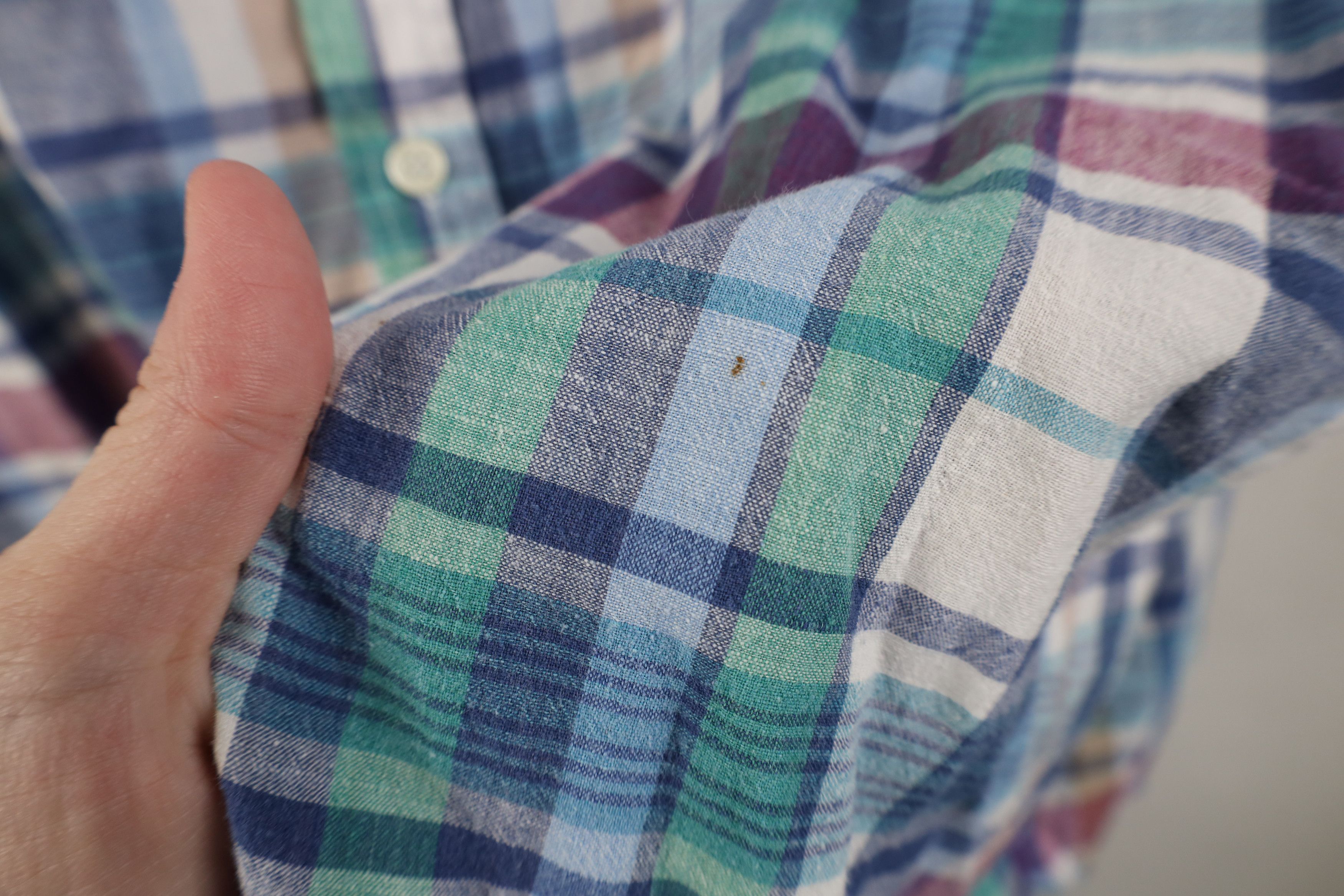 Vintage Vintage 90s Streetwear Madras Plaid Button Down Shirt Size US XXL / EU 58 / 5 - 6 Thumbnail